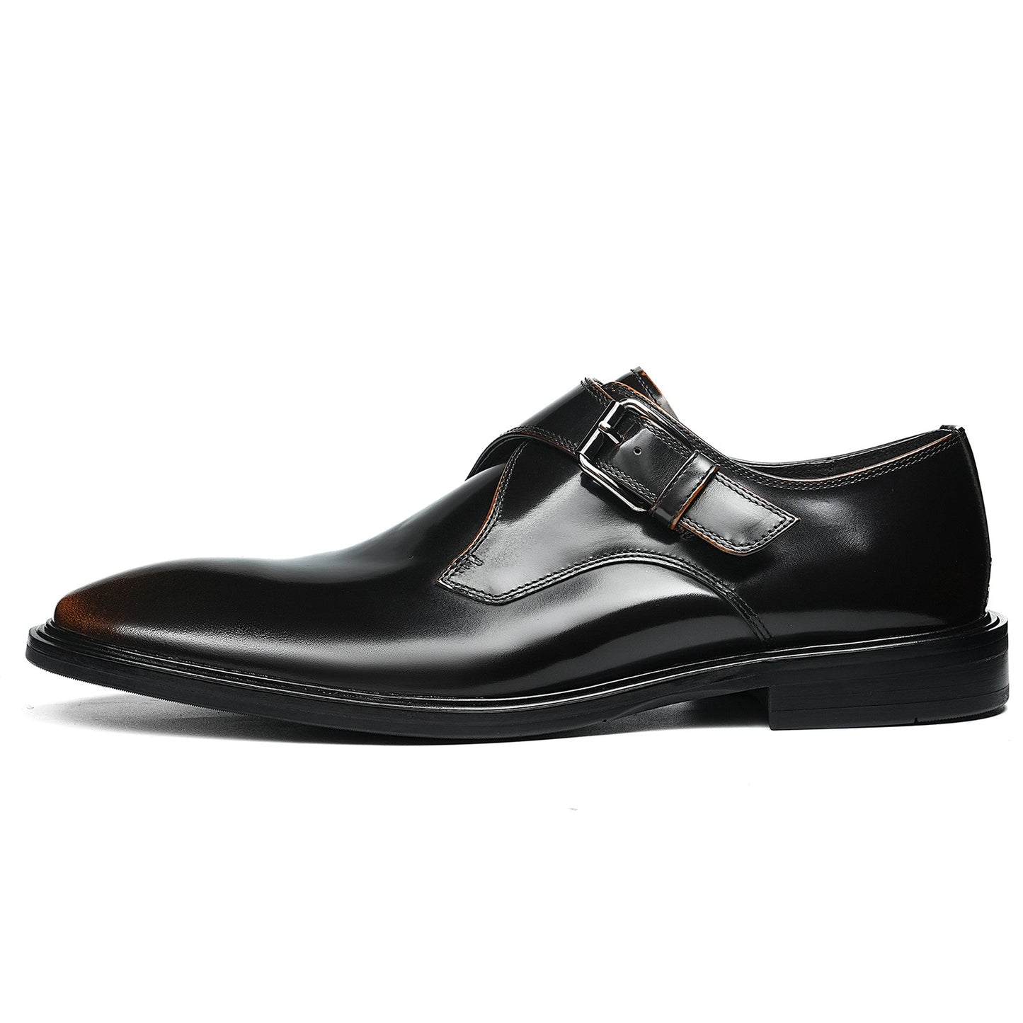 Men's Single Monk Strap Dress Shoes with Refined Buckle Detail