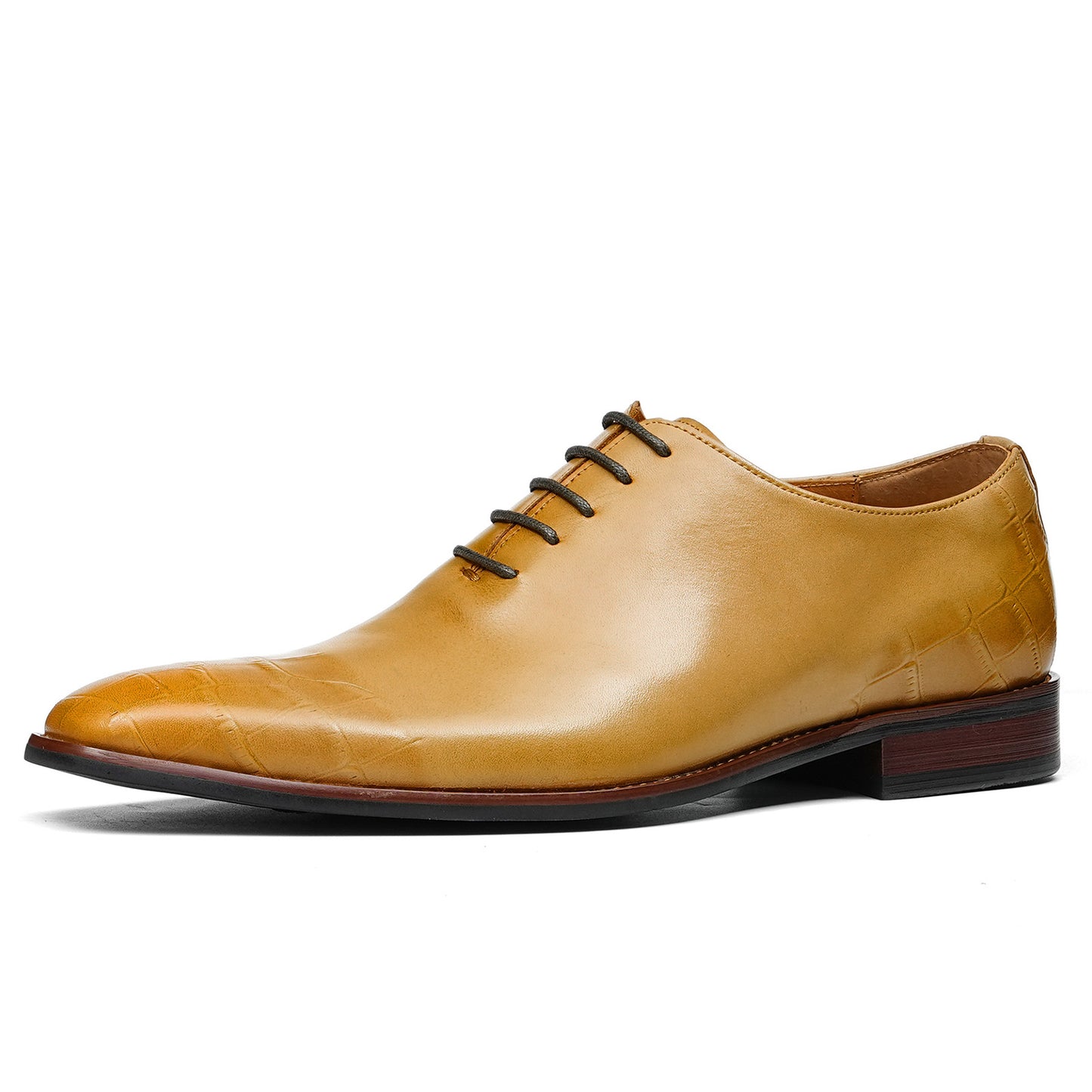 Men's Formal Oxford Shoes with Exquisite Crocodile-Embossed Toe