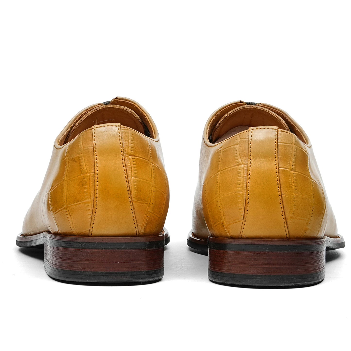 Men's Formal Oxford Shoes with Exquisite Crocodile-Embossed Toe