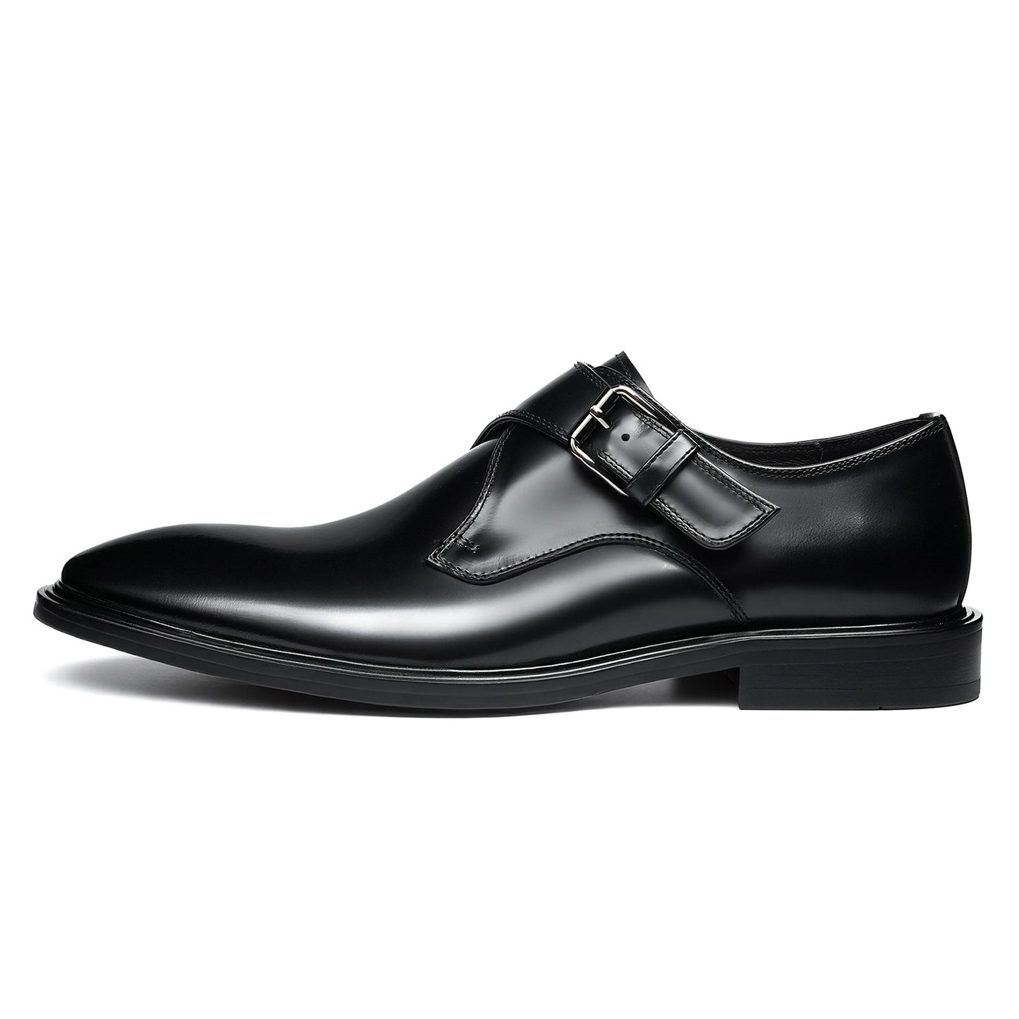 Men's Monk Strap Dress Shoes Glossy Leather