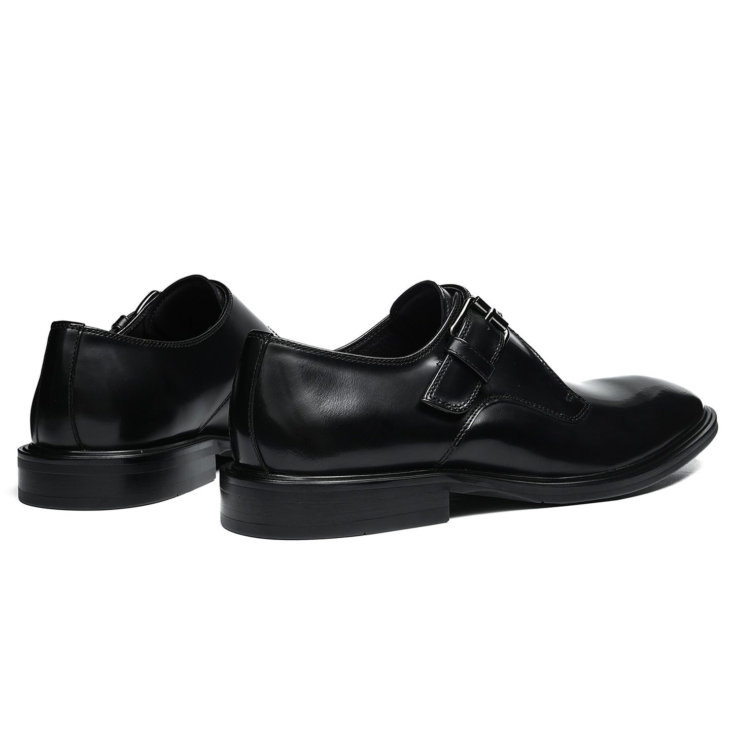Men's Single Monk Strap Dress Shoes with Refined Buckle Detail