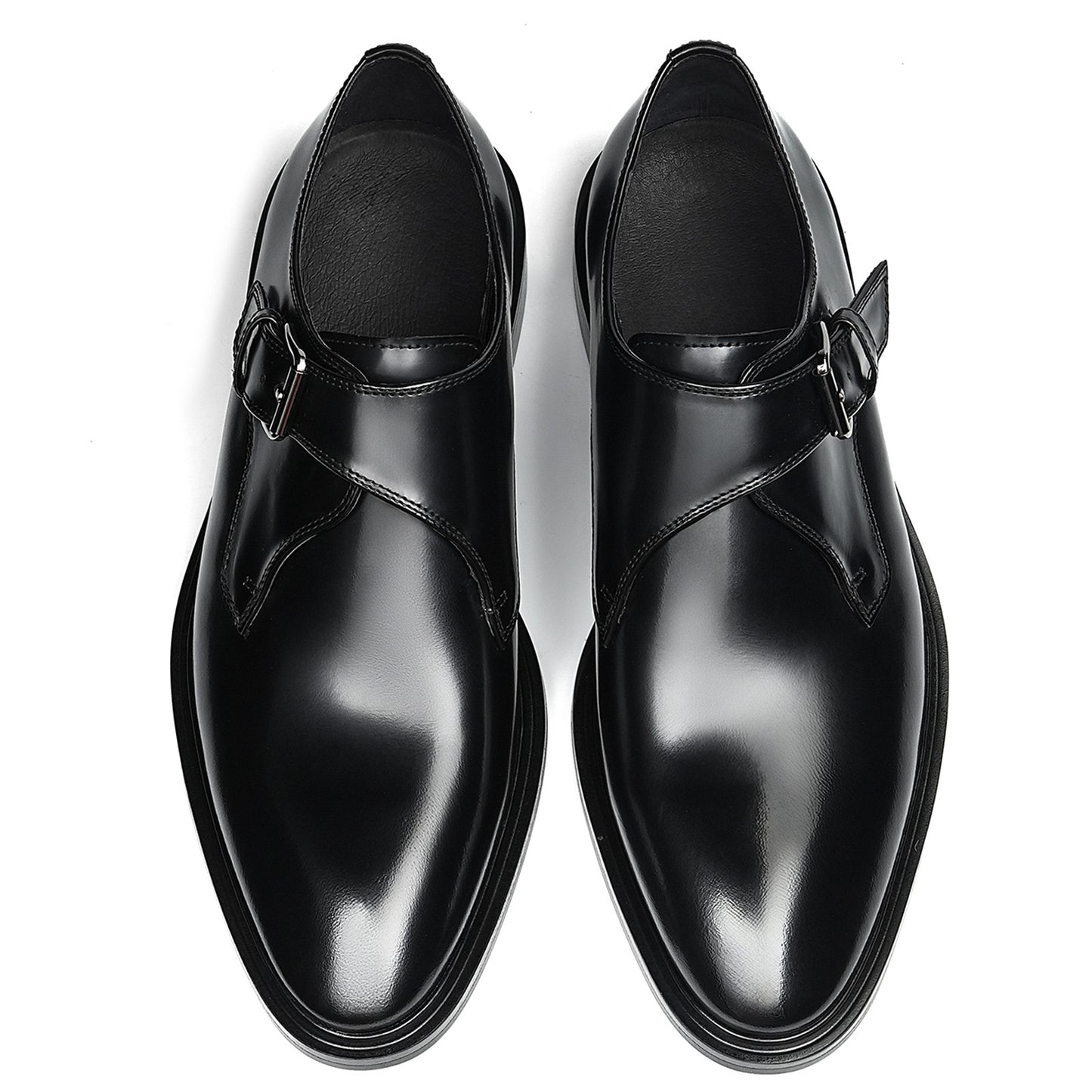 Men's Single Monk Strap Dress Shoes with Refined Buckle Detail