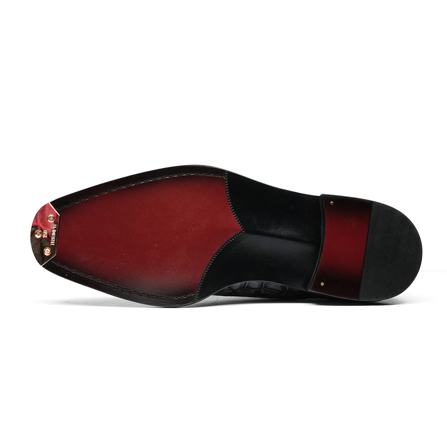 Men's Brogue Oxford Shoes with Intricate Texture & Detailing