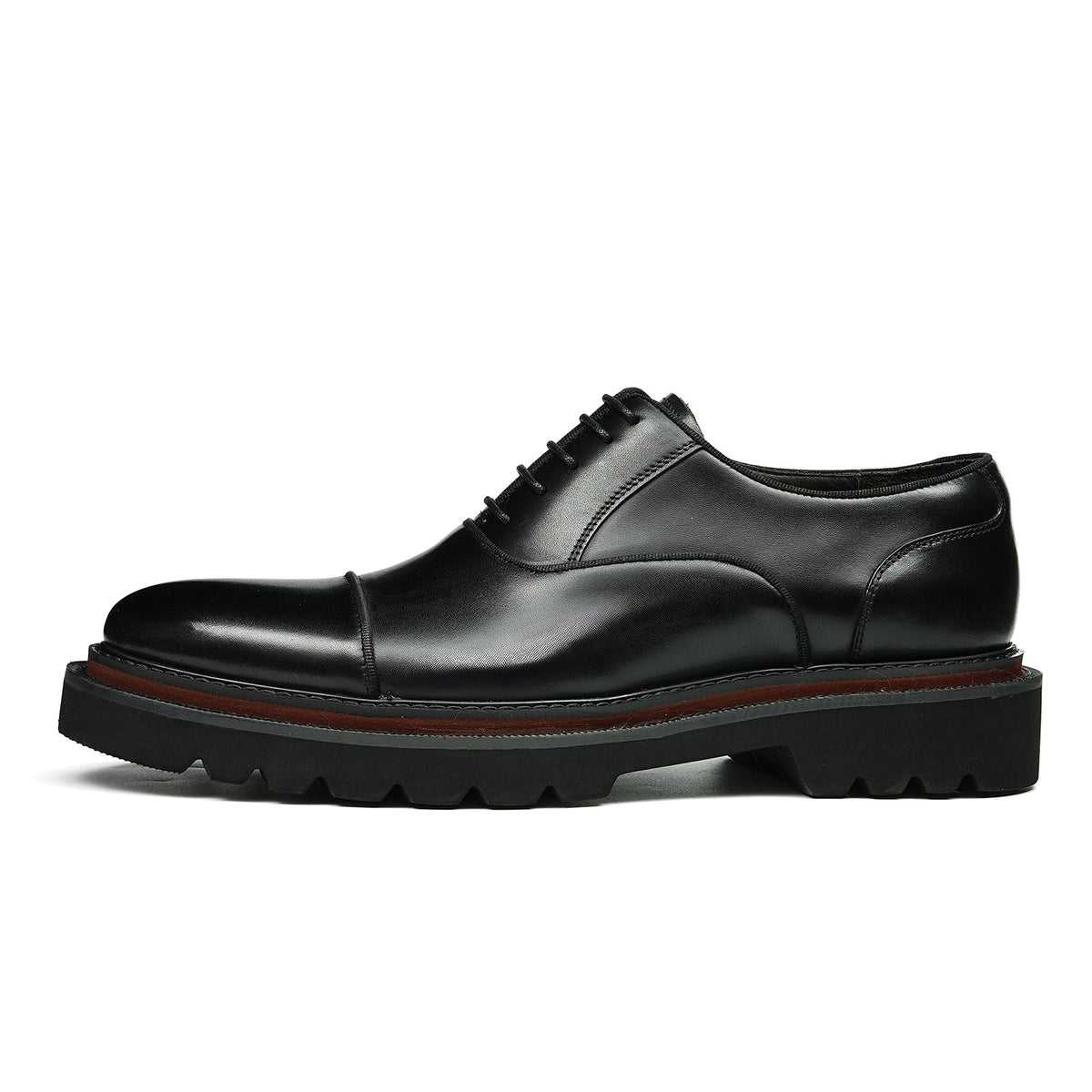 Men's Oxford Shoes: Casual Stitching & Rugged Chunky Sole