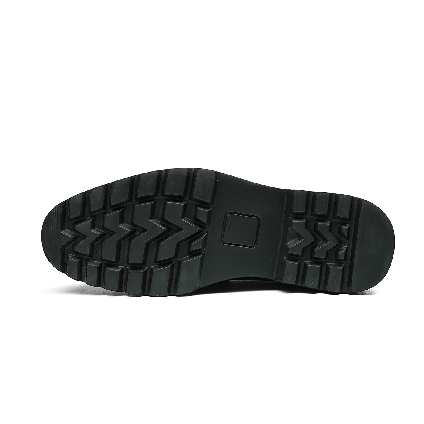 Men's Classic Loafers with Textured Pattern & Bold Sole Accent