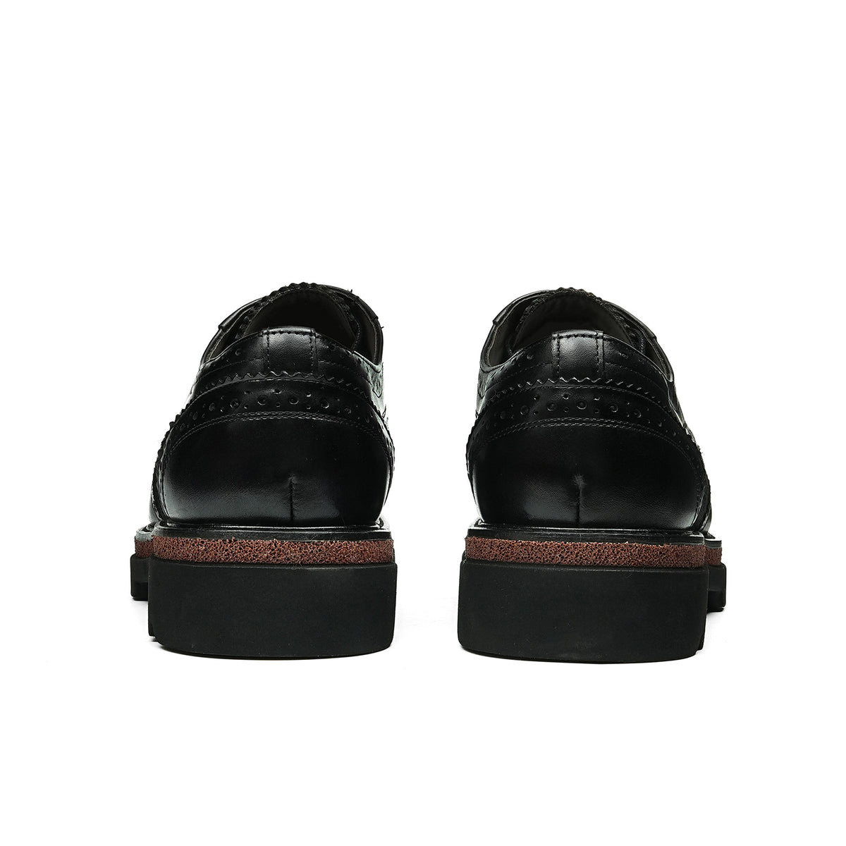 Men's  Wingtip Brogue Derbies | with Textured Panel & Scalloped Lug Sole