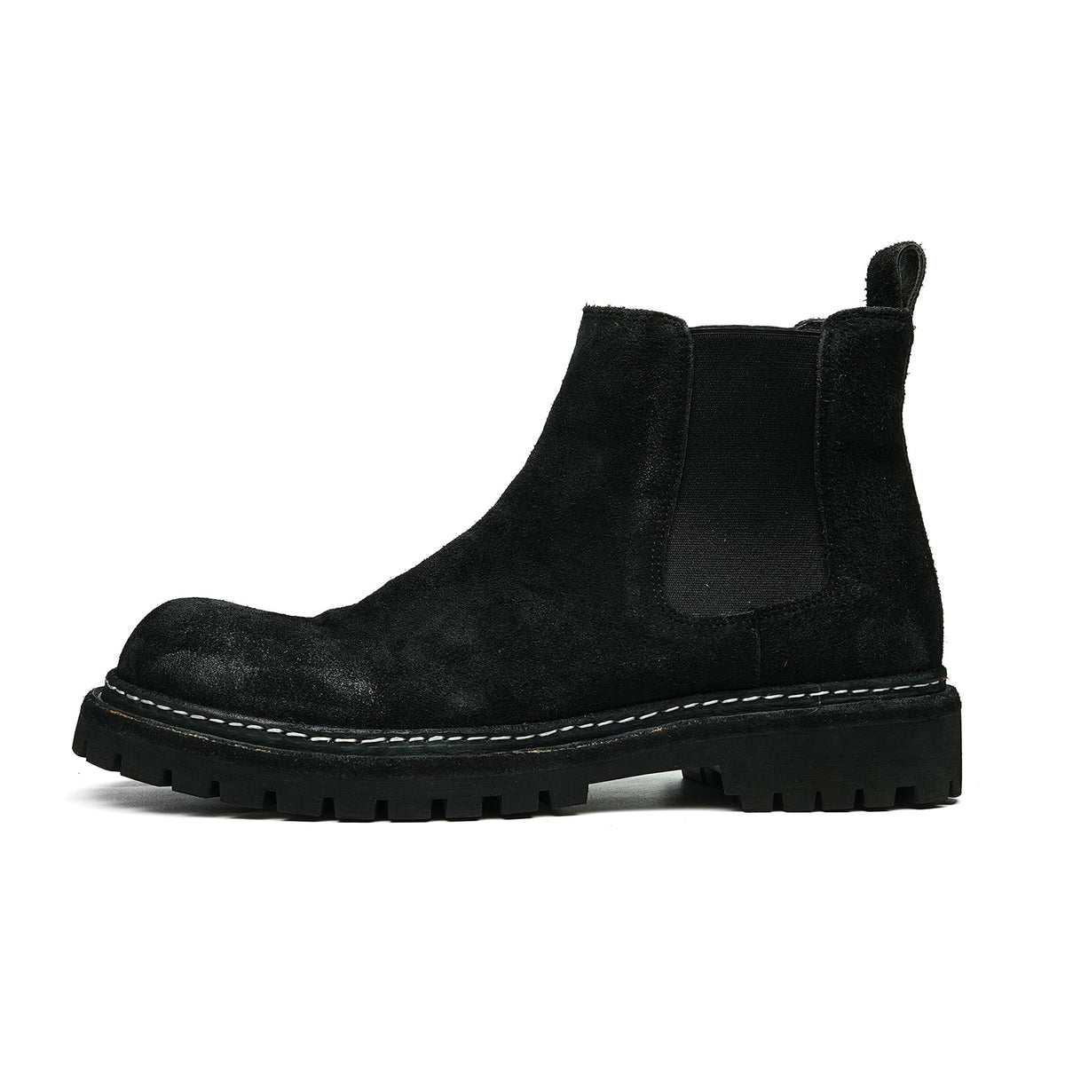 Men's Suede Rugged Slip-On Chelsea Boots | with Matte Finish & Lug Sole