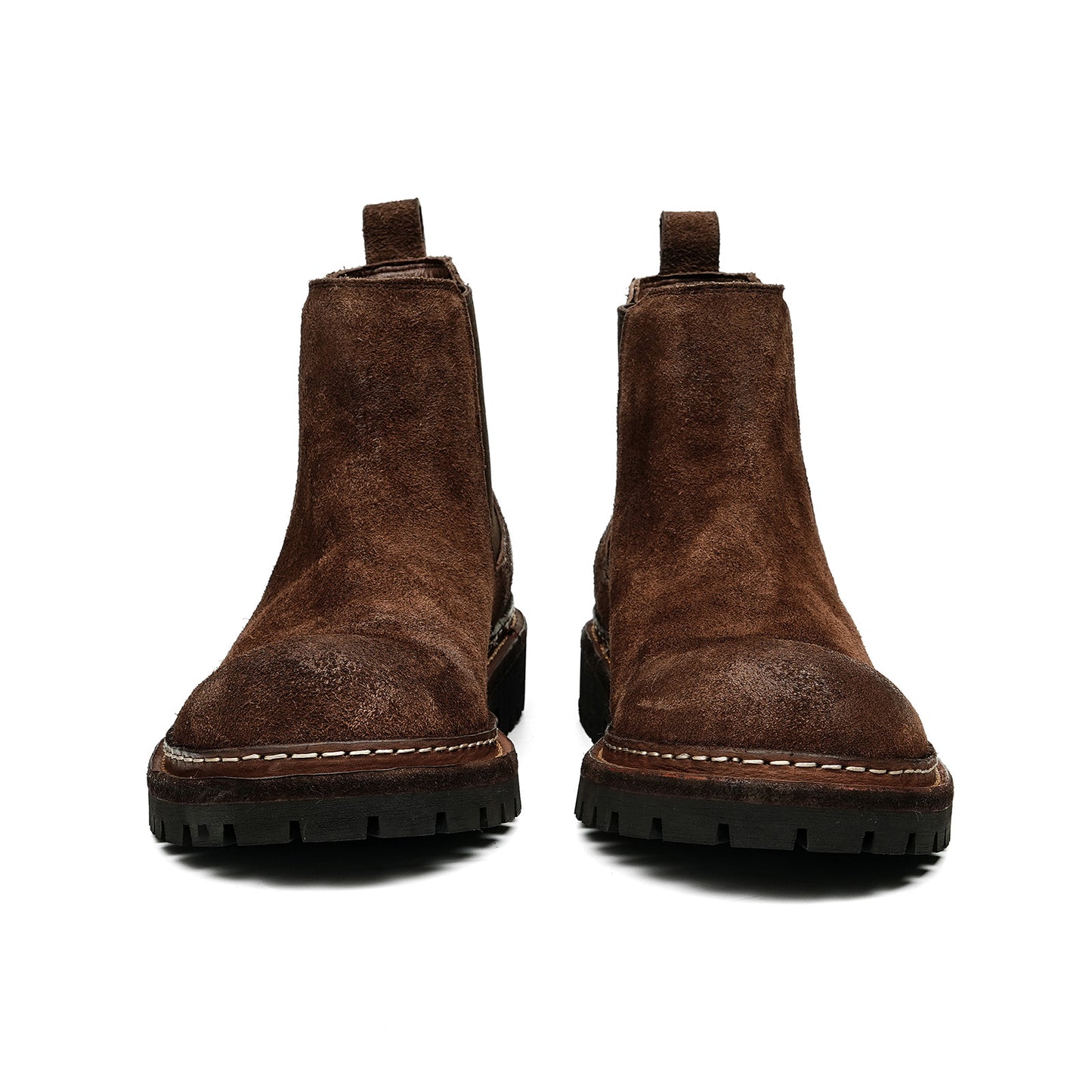 Men's Suede Rugged Slip-On Chelsea Boots | with Matte Finish & Lug Sole
