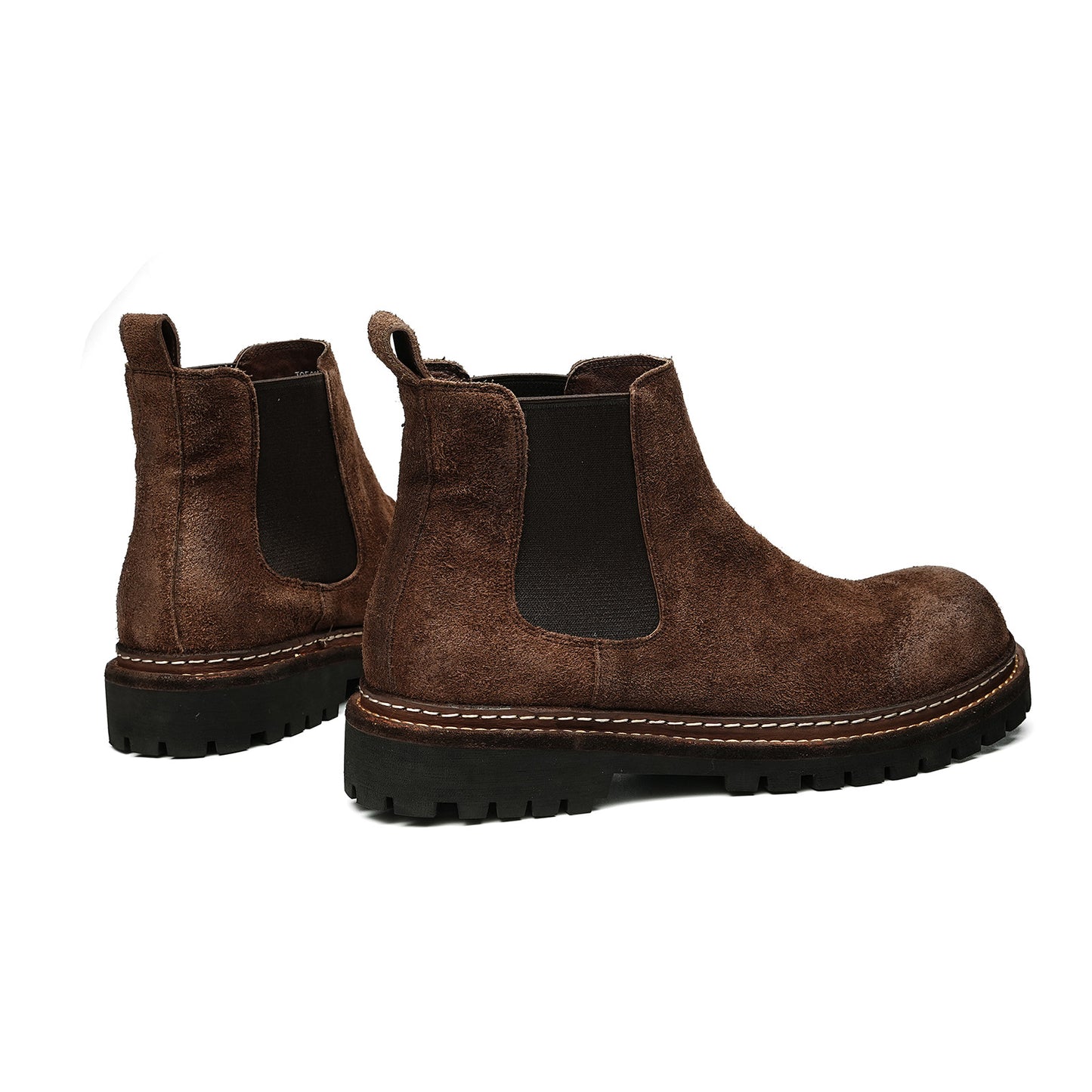 Men's Suede Rugged Slip-On Chelsea Boots | with Matte Finish & Lug Sole