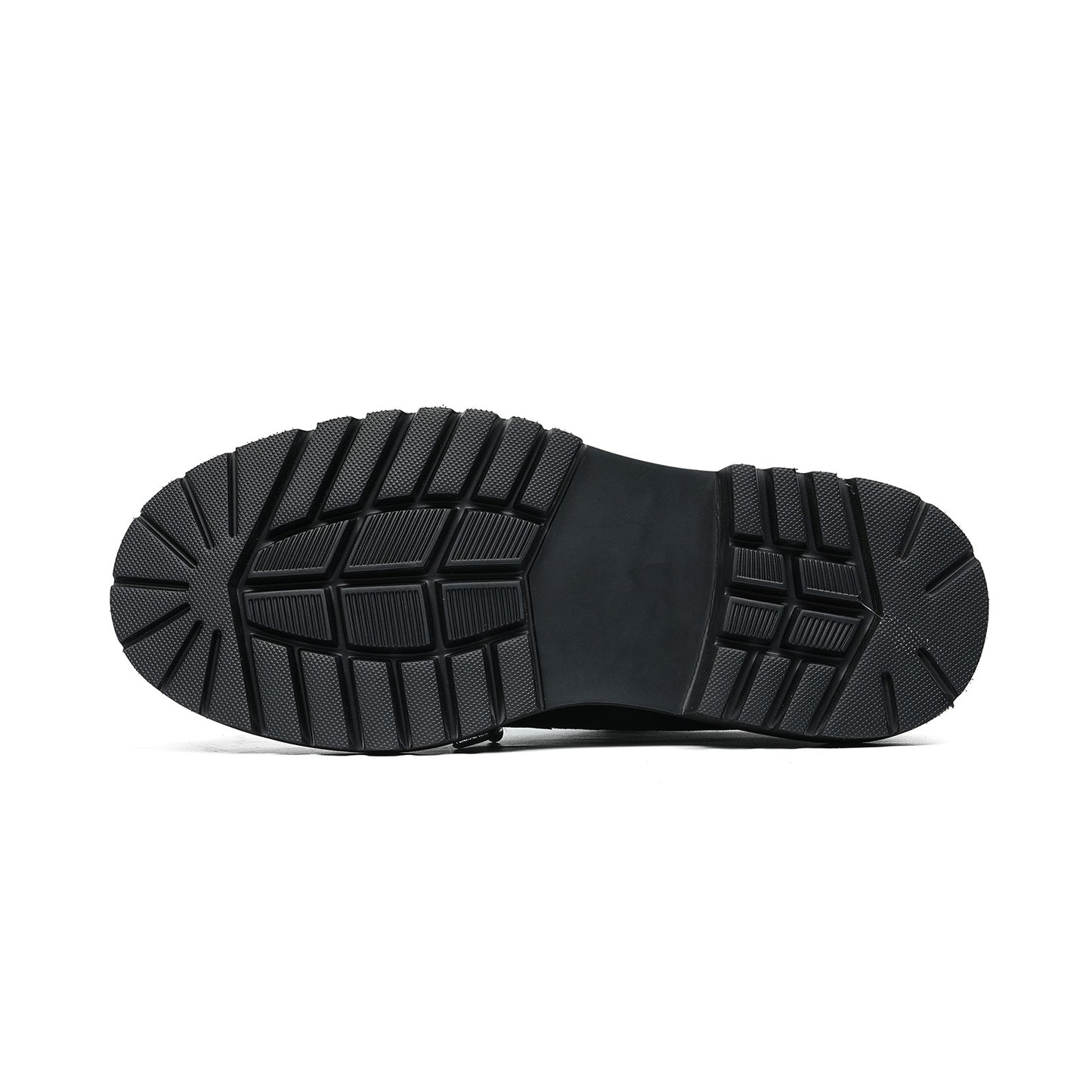Men's Velvet Monk Strap Shoes | with Single Buckle and Chunky Lug Sole