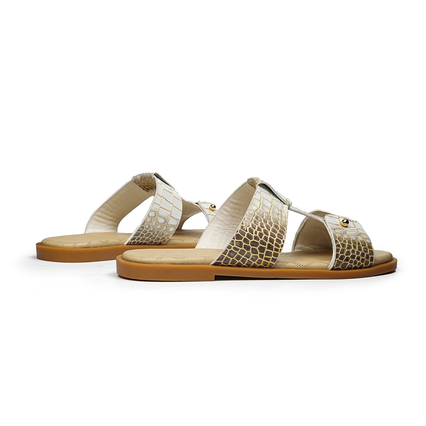 Men's Sandals Artisan-Textured | Minimalist Buckle & Cross-Strap Design