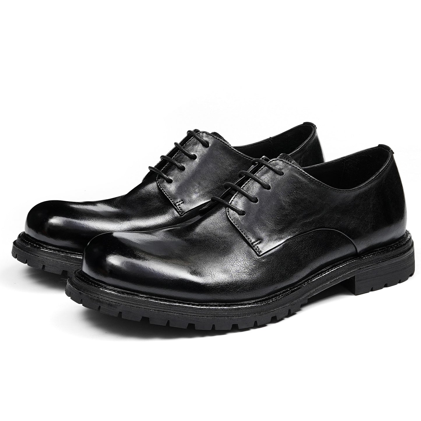 Men's Derby Shoes Round-Toe with Robust Sole