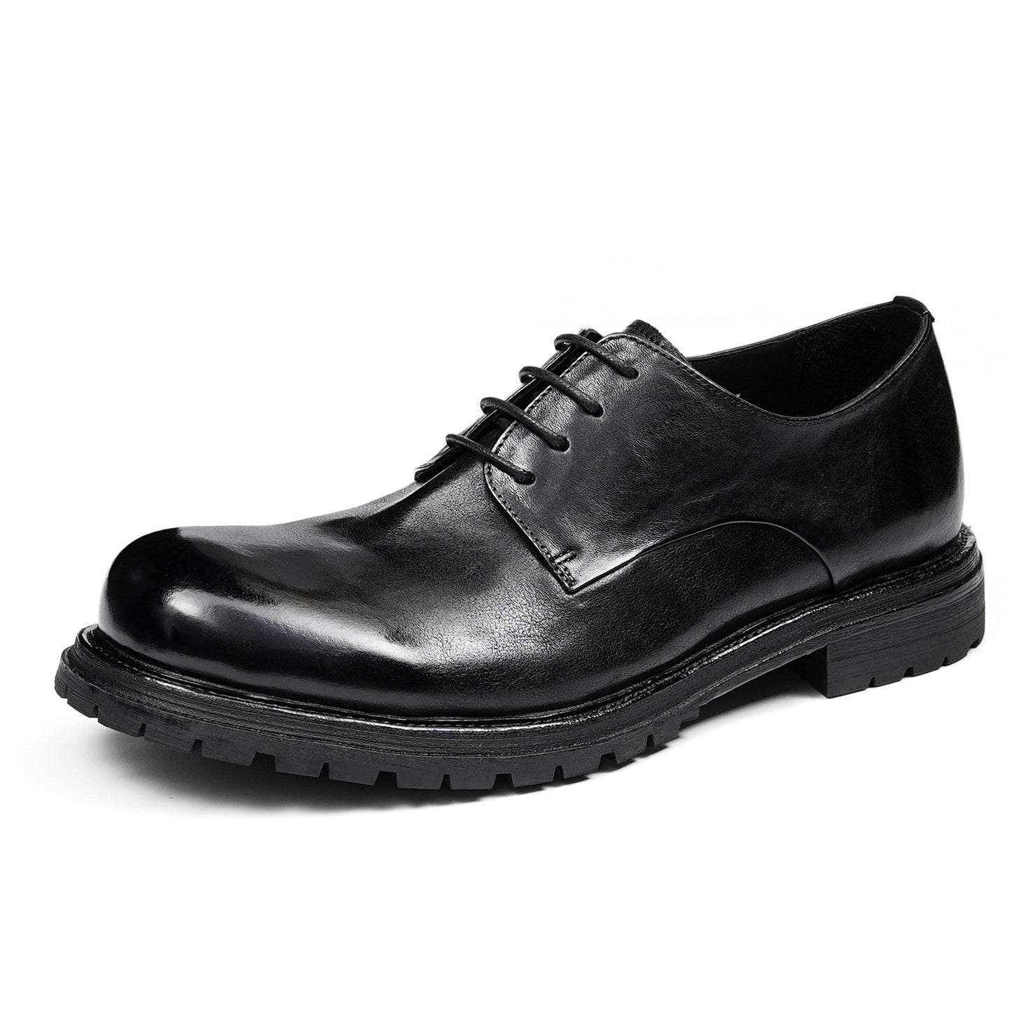Men's Derby Shoes Round-Toe with Robust Sole