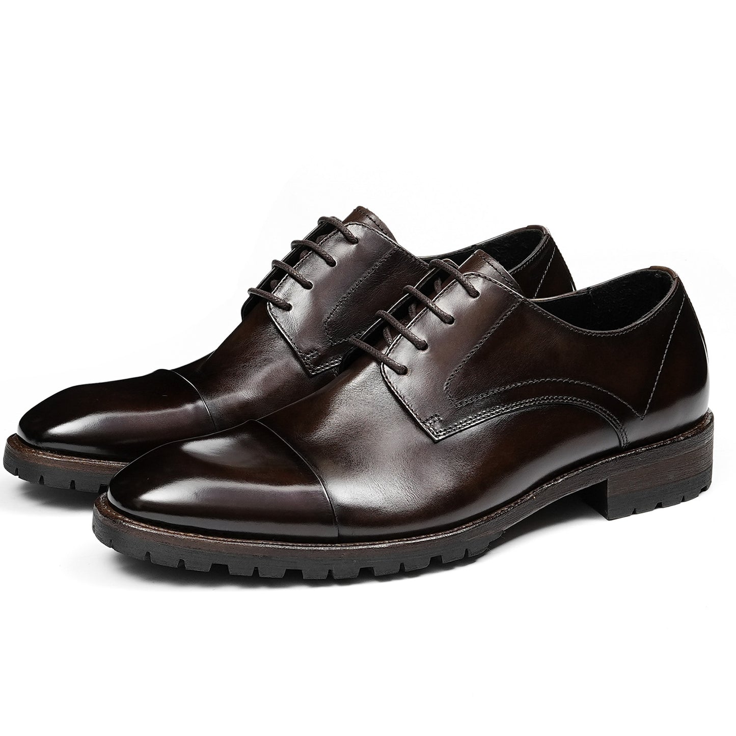 Men's Derby Shoes with Vintage Aesthetic & Durable Profile