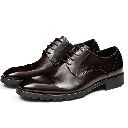 Men's Derby Shoes with Vintage Aesthetic & Durable Profile