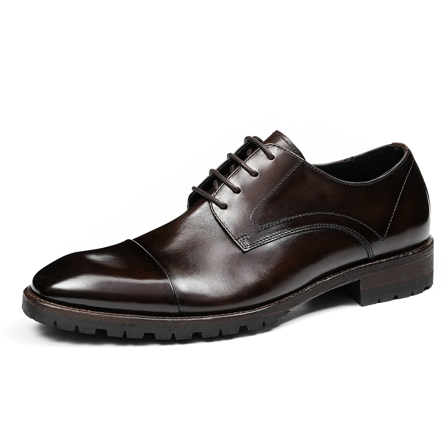Men's Derby Shoes with Vintage Aesthetic & Durable Profile