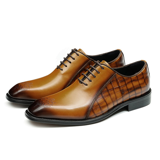 Calfskin Oxford Shoes for Men Pointed Toe