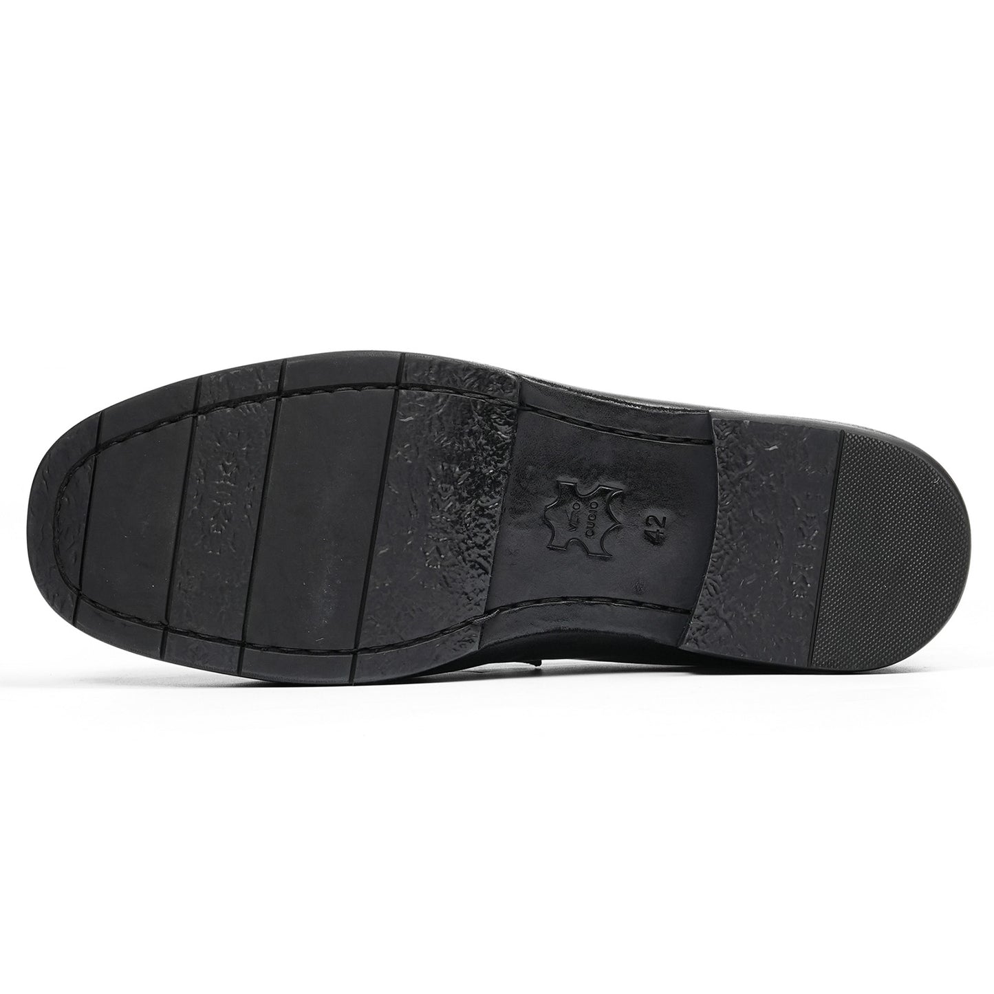 Men's Horsehide Sleek Loafers with Tailored Stitch and Band Accent