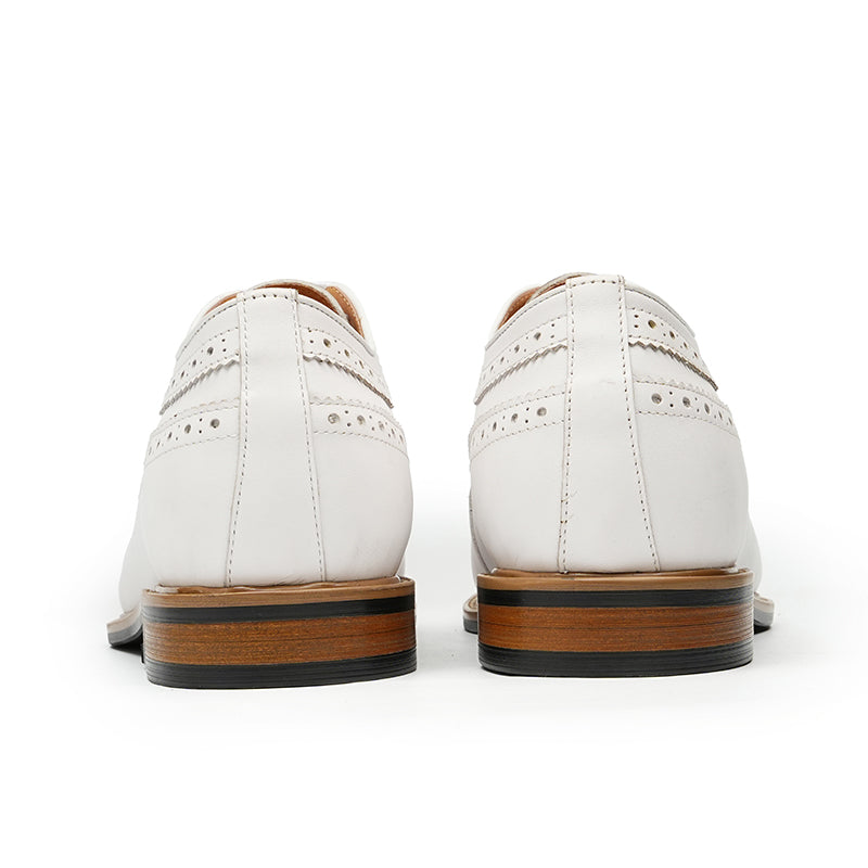 Men’s White Wingtip Brogues Classic & Stylish
