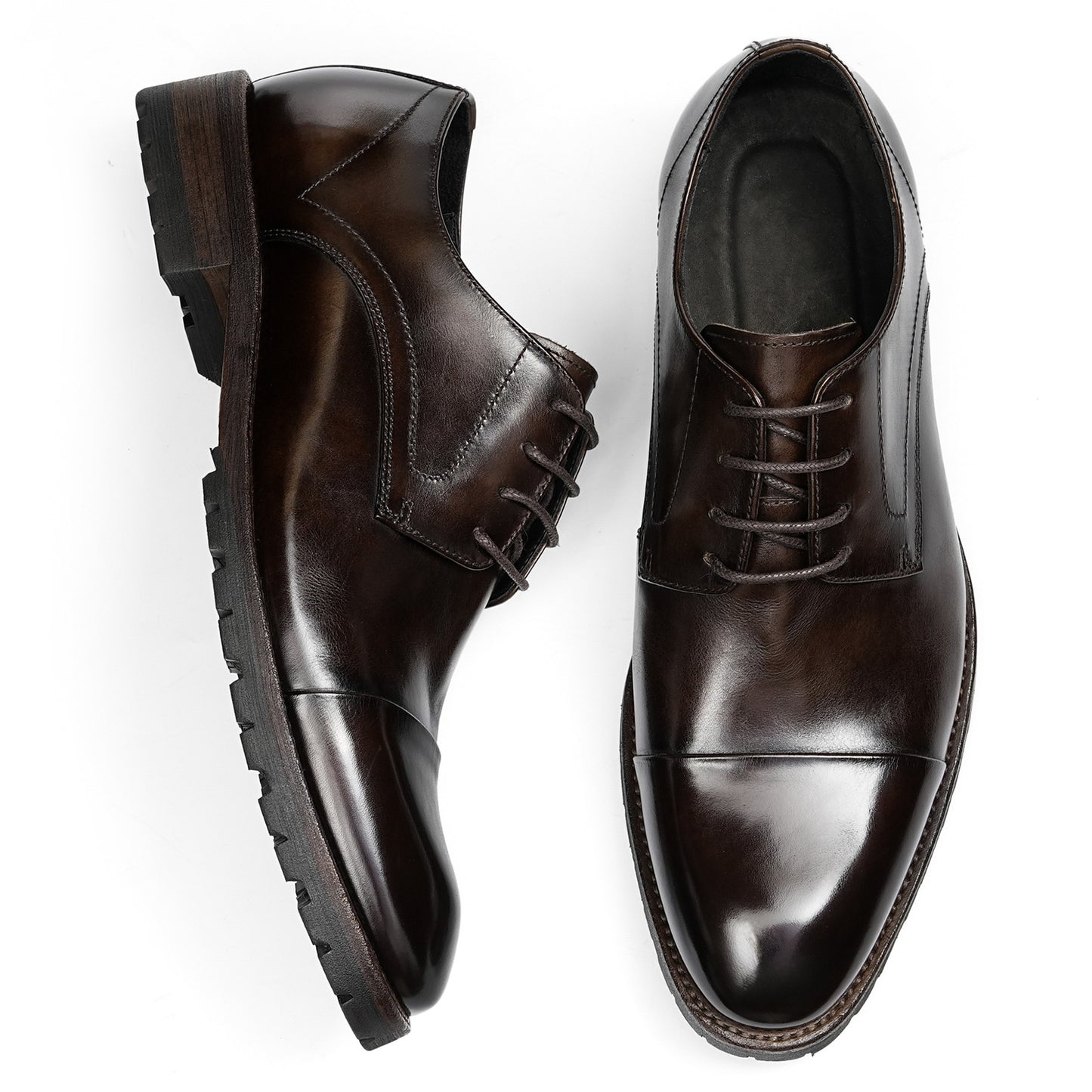 Men's Derby Shoes with Vintage Aesthetic & Durable Profile