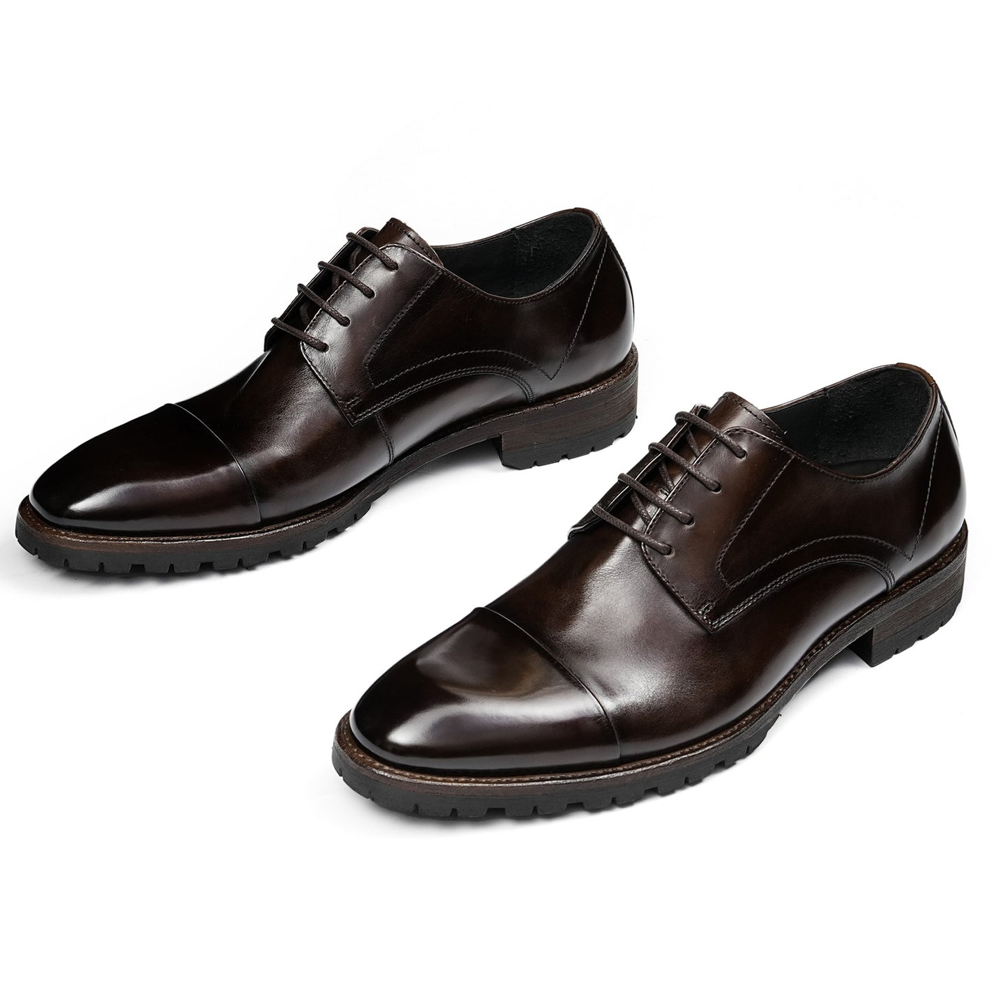 Men's Derby Shoes with Vintage Aesthetic & Durable Profile