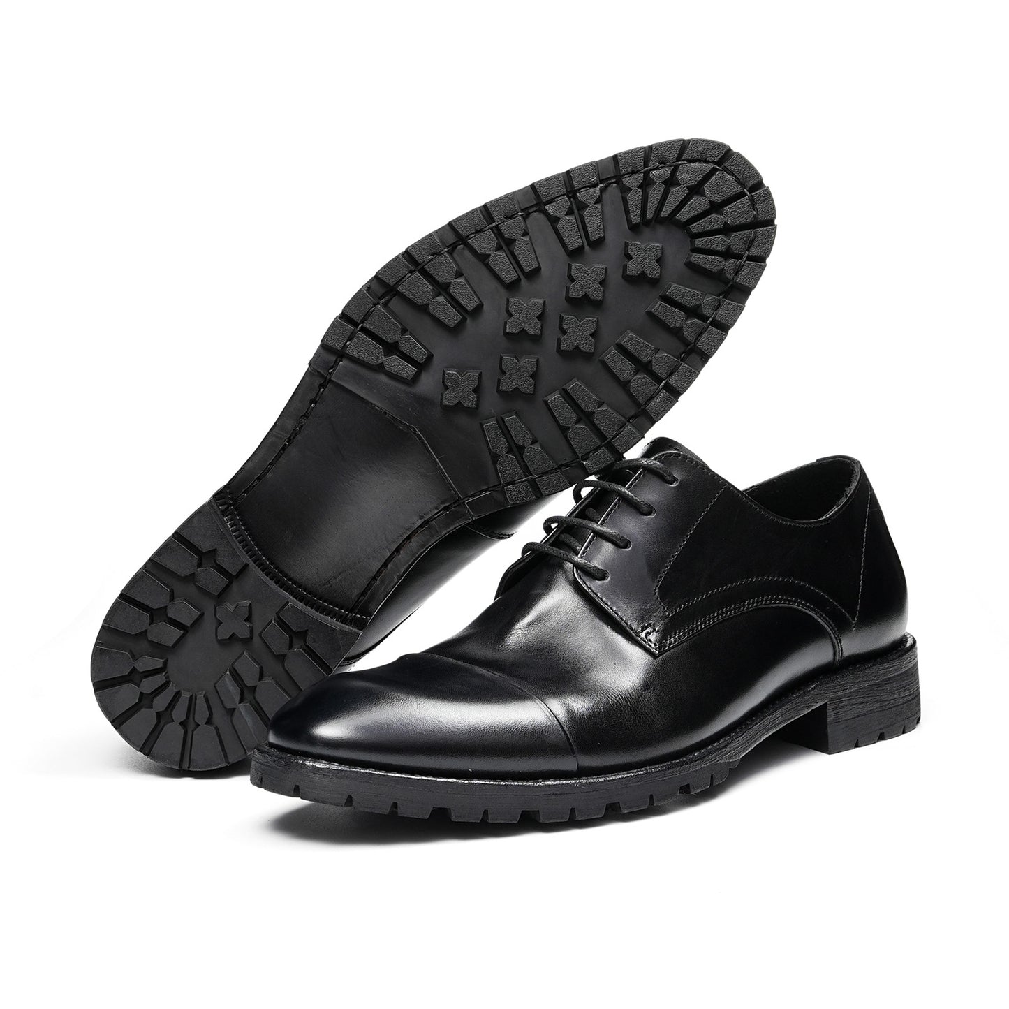 Men's Derby Shoes with Vintage Aesthetic & Durable Profile