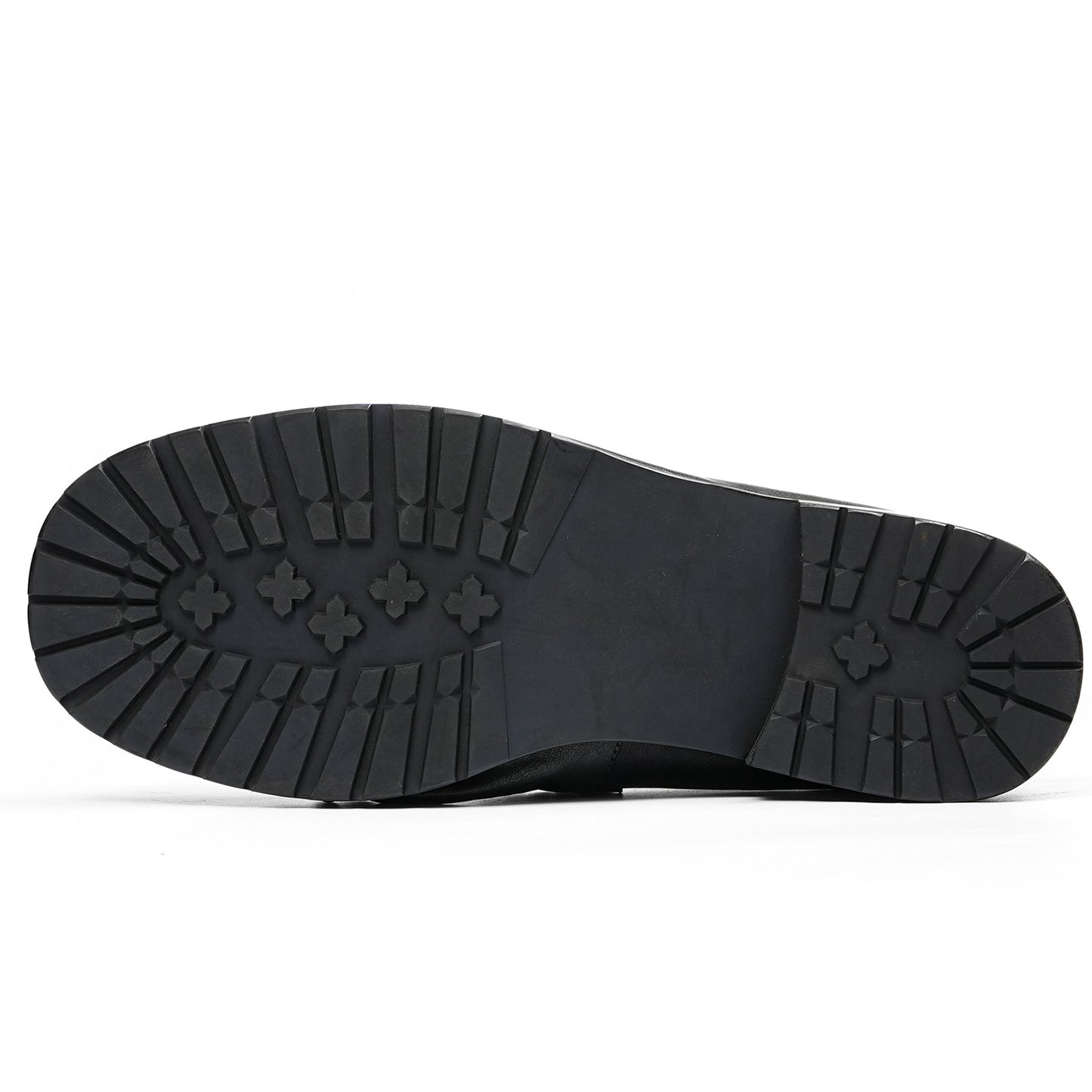 Refined Men's Loafers with Artisanal Wrinkle Texture and Cross-Strap Accent