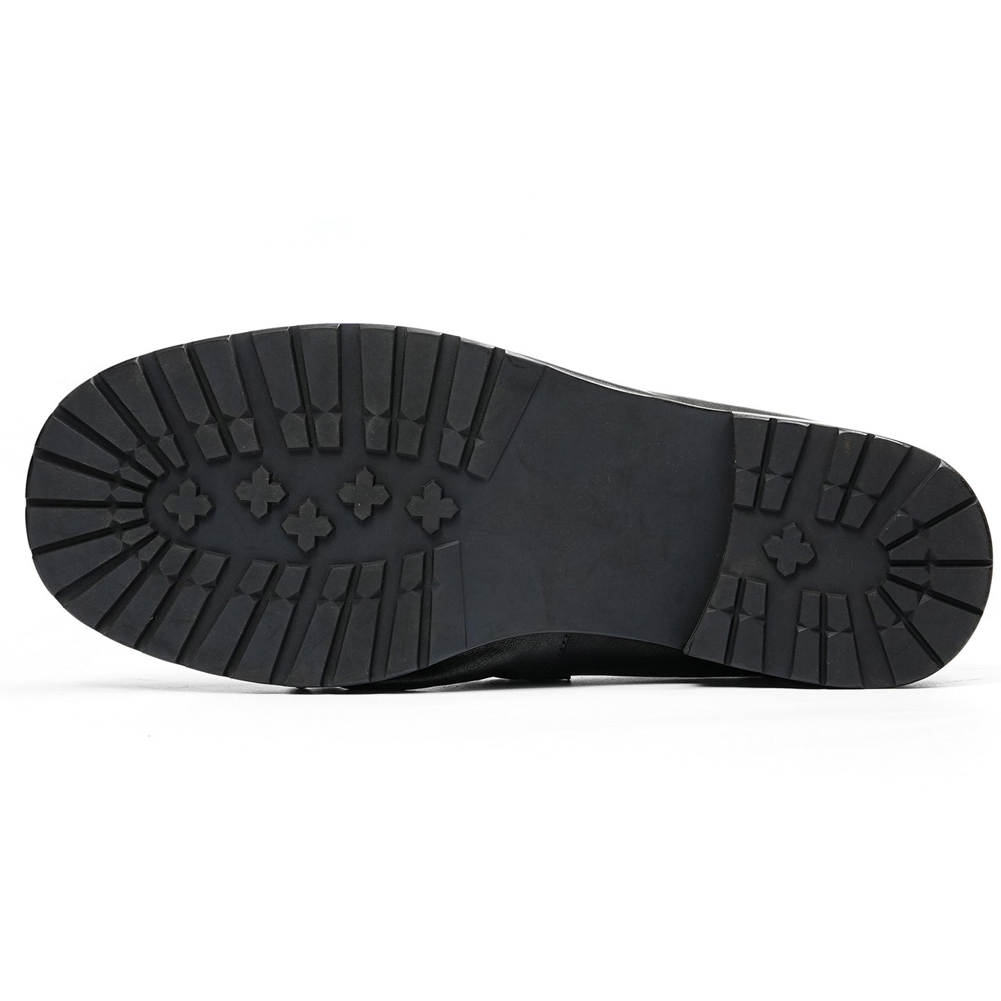 Refined Men's Loafers with Artisanal Wrinkle Texture and Cross-Strap Accent