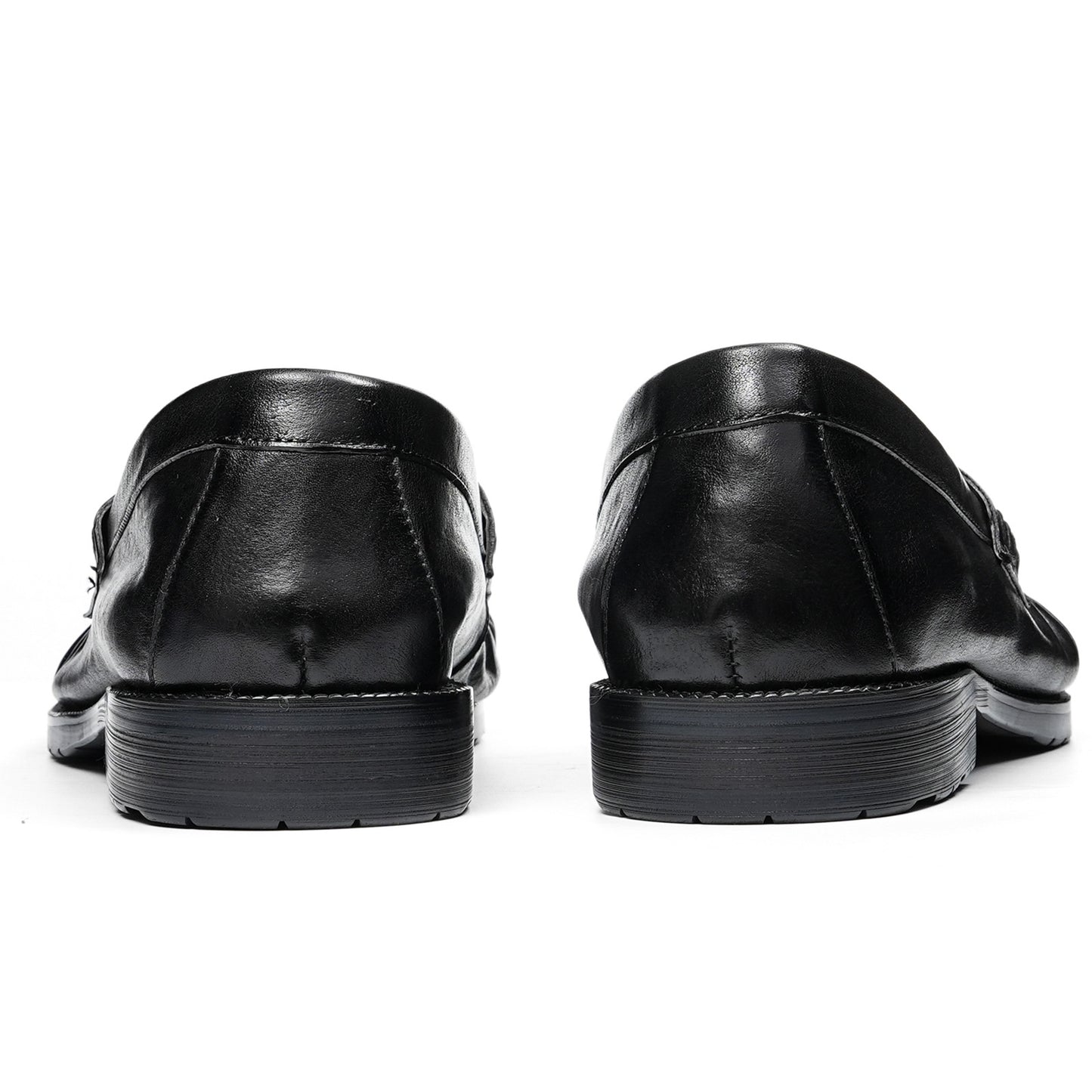 Refined Men's Loafers with Artisanal Wrinkle Texture and Cross-Strap Accent