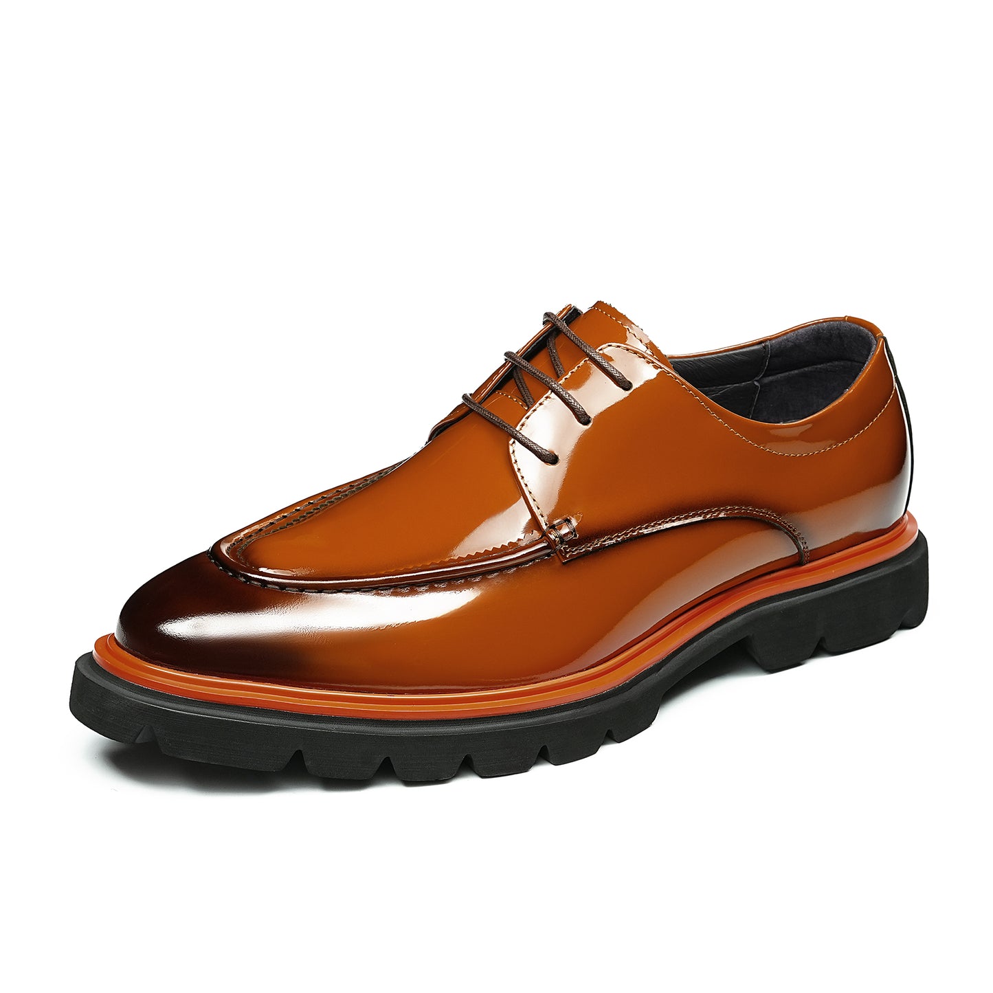 Men's Derby Shoes: Polished Finish & Chunky Sole