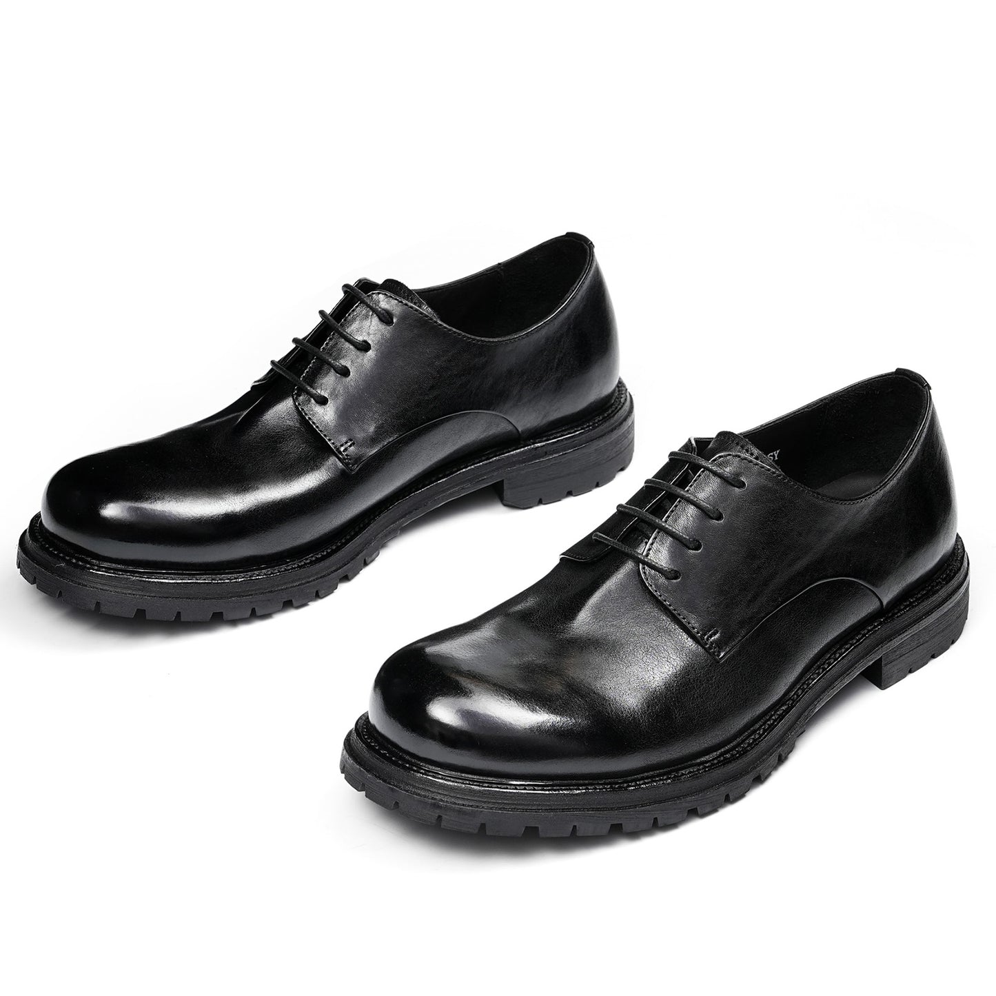 Men's Derby Shoes Round-Toe with Robust Sole