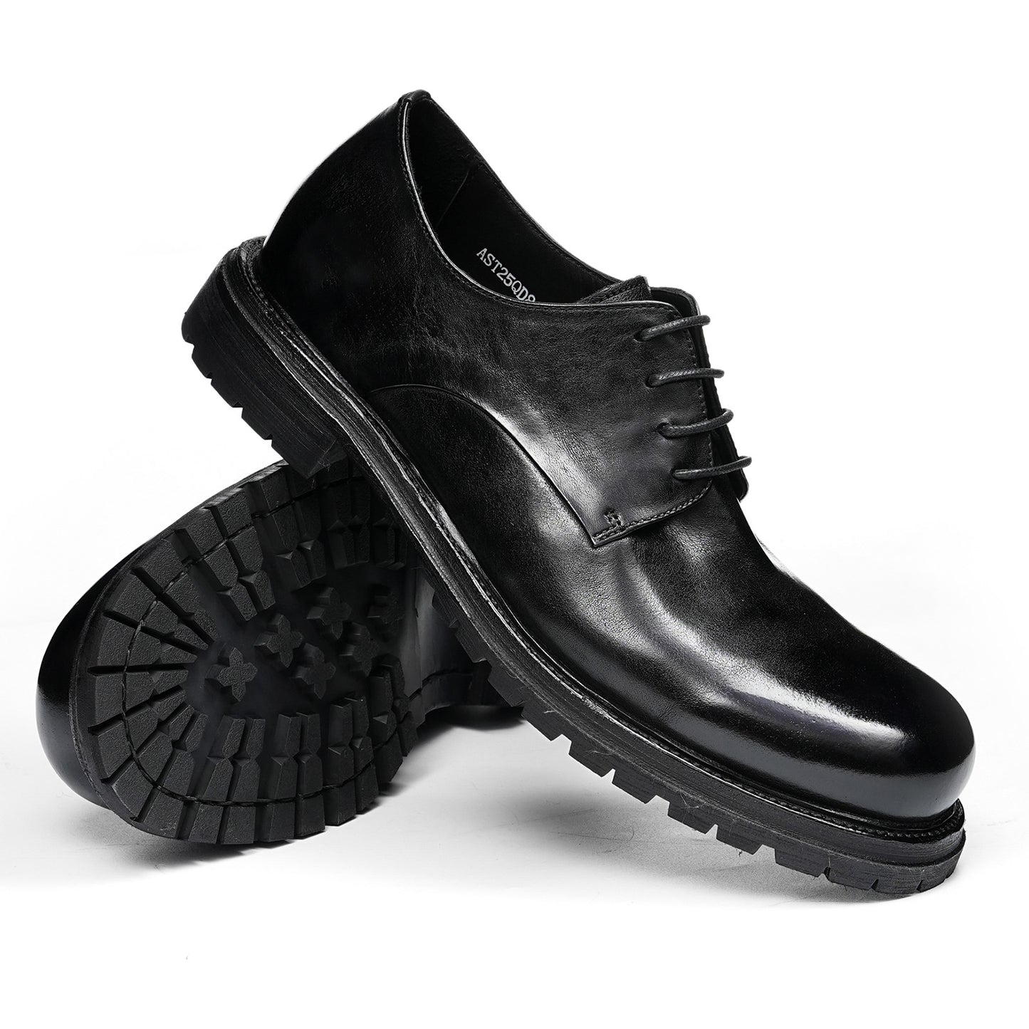 Men's Derby Shoes Round-Toe with Robust Sole