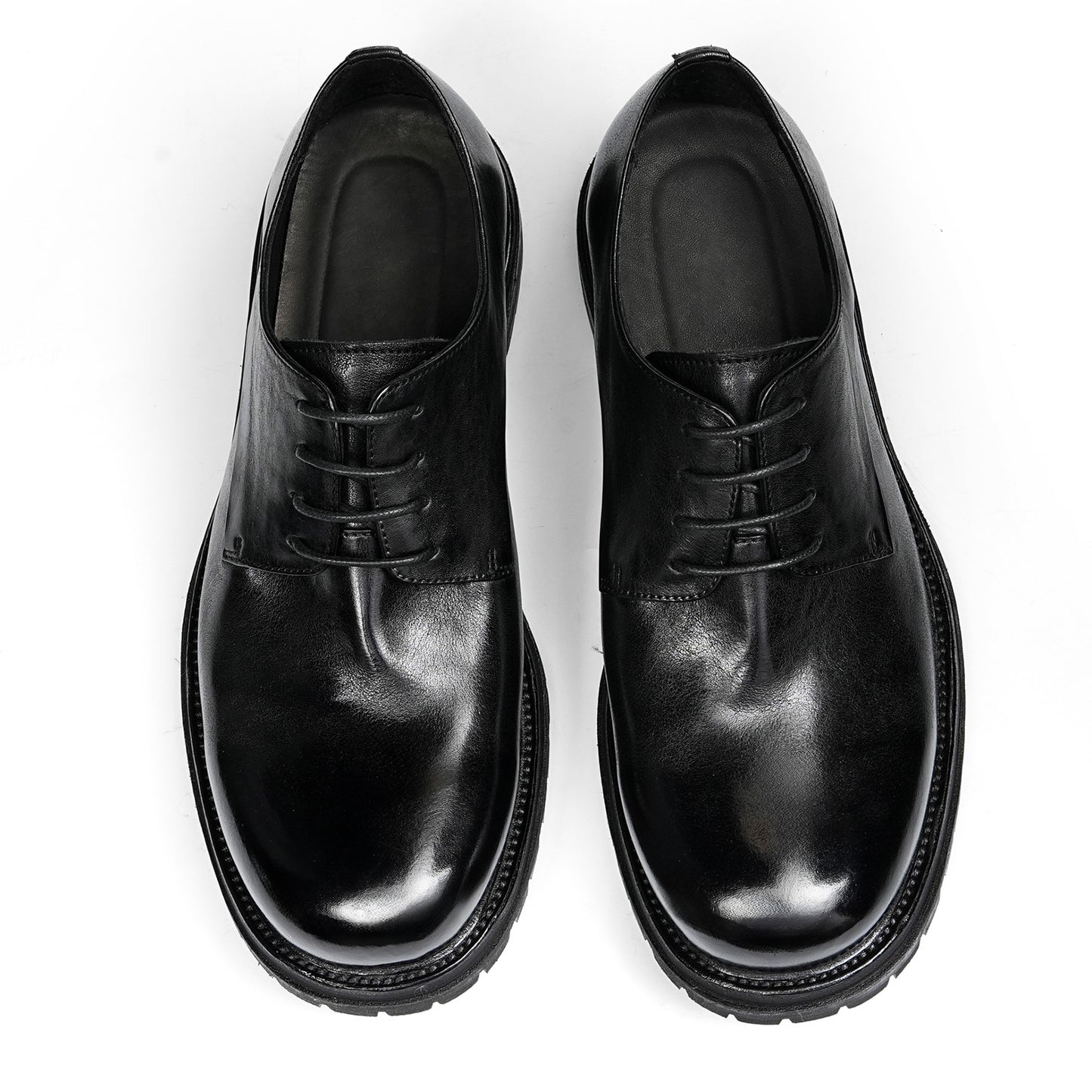 Men's Derby Shoes Round-Toe with Robust Sole