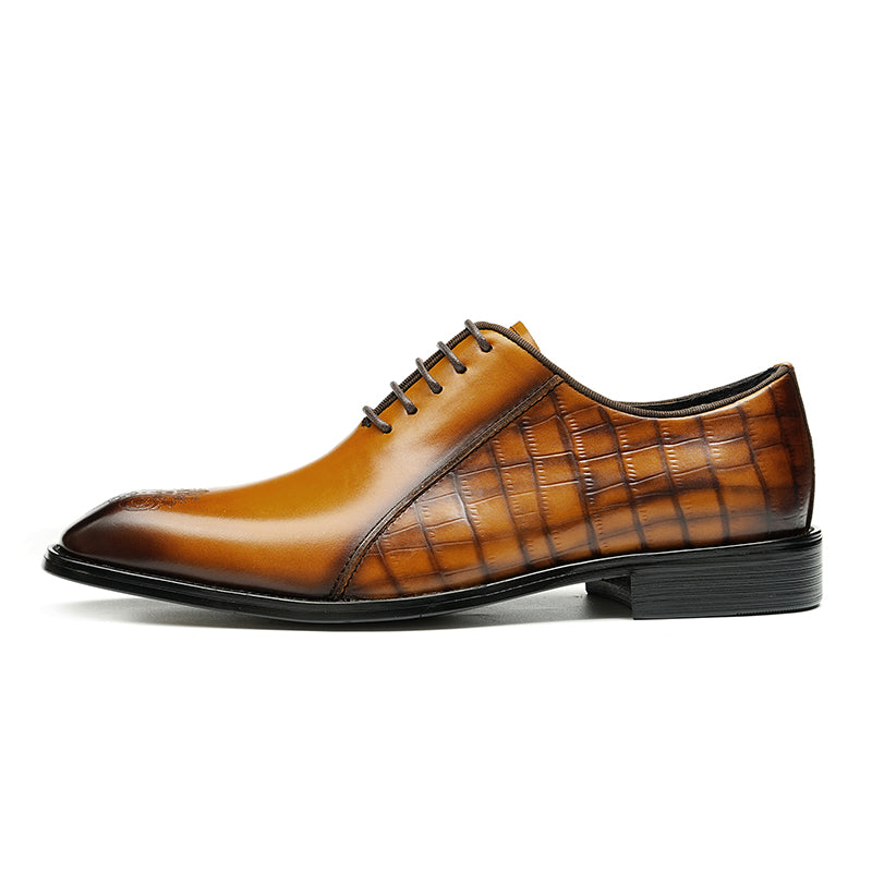 Calfskin Oxford Shoes for Men Pointed Toe