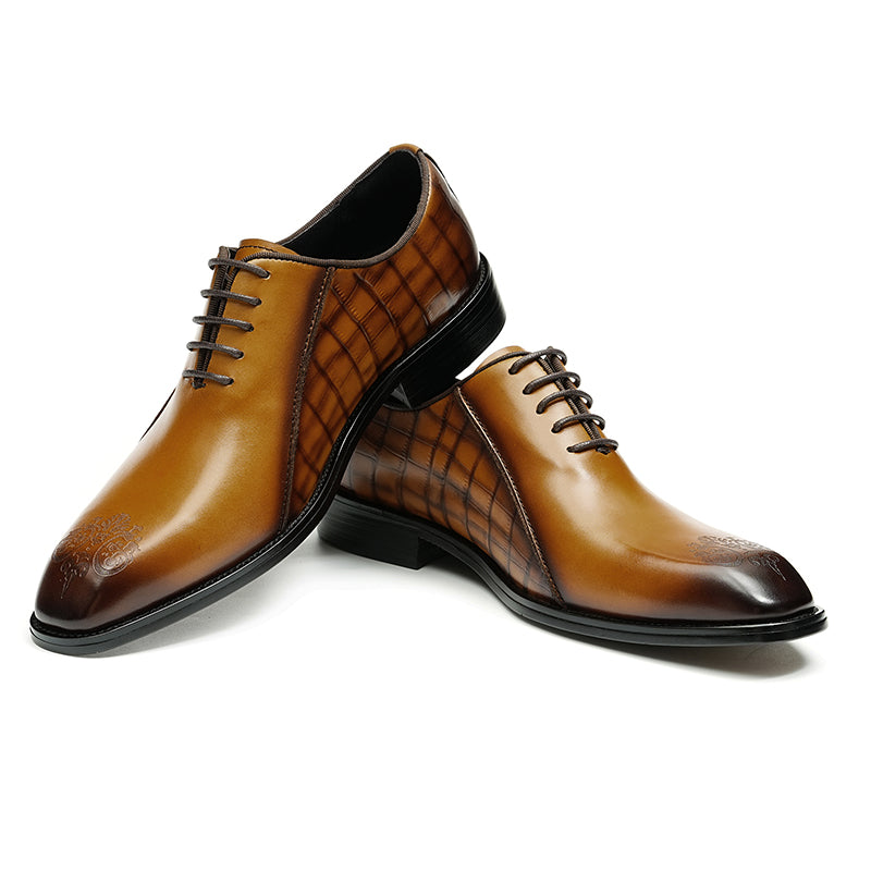 Calfskin Oxford Shoes for Men Pointed Toe