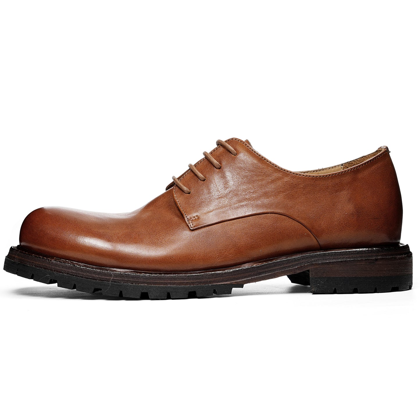Men's Derby Shoes Round-Toe with Robust Sole