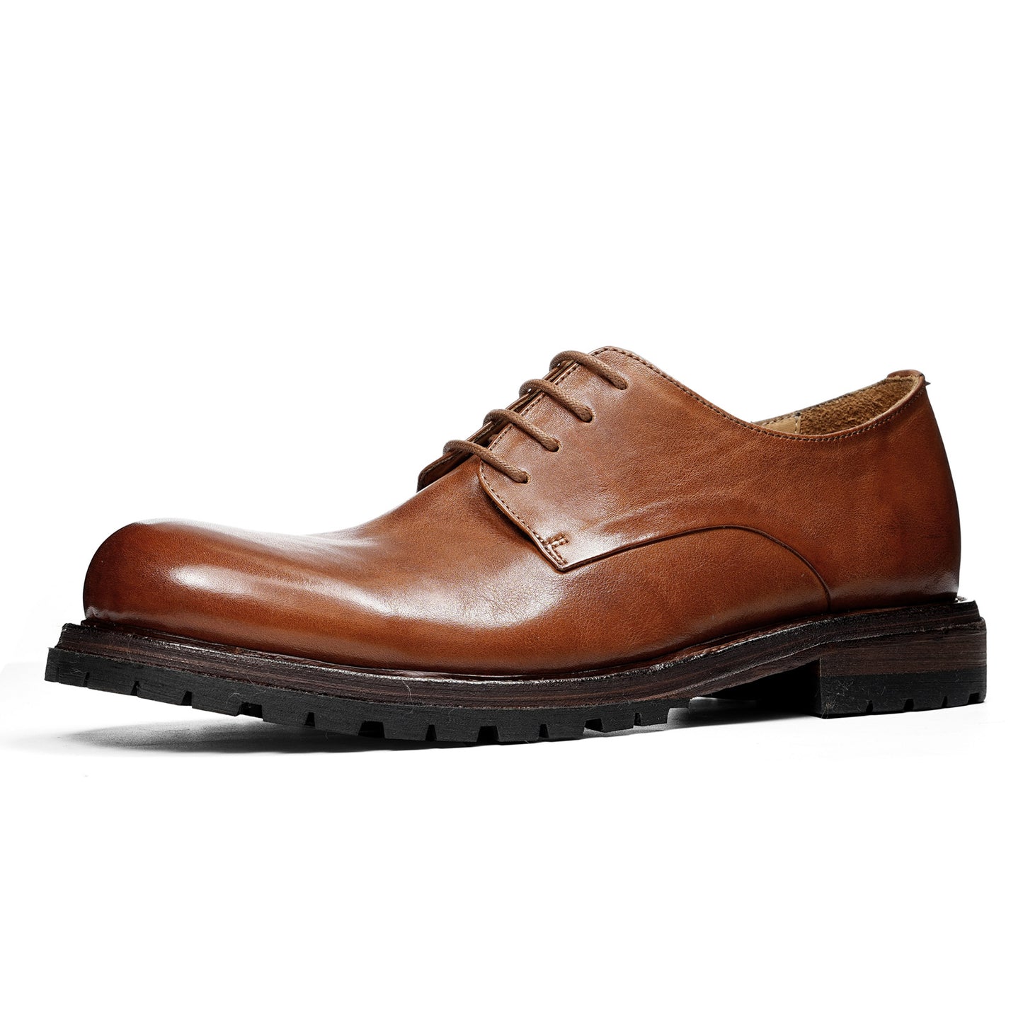 Men's Derby Shoes Round-Toe with Robust Sole