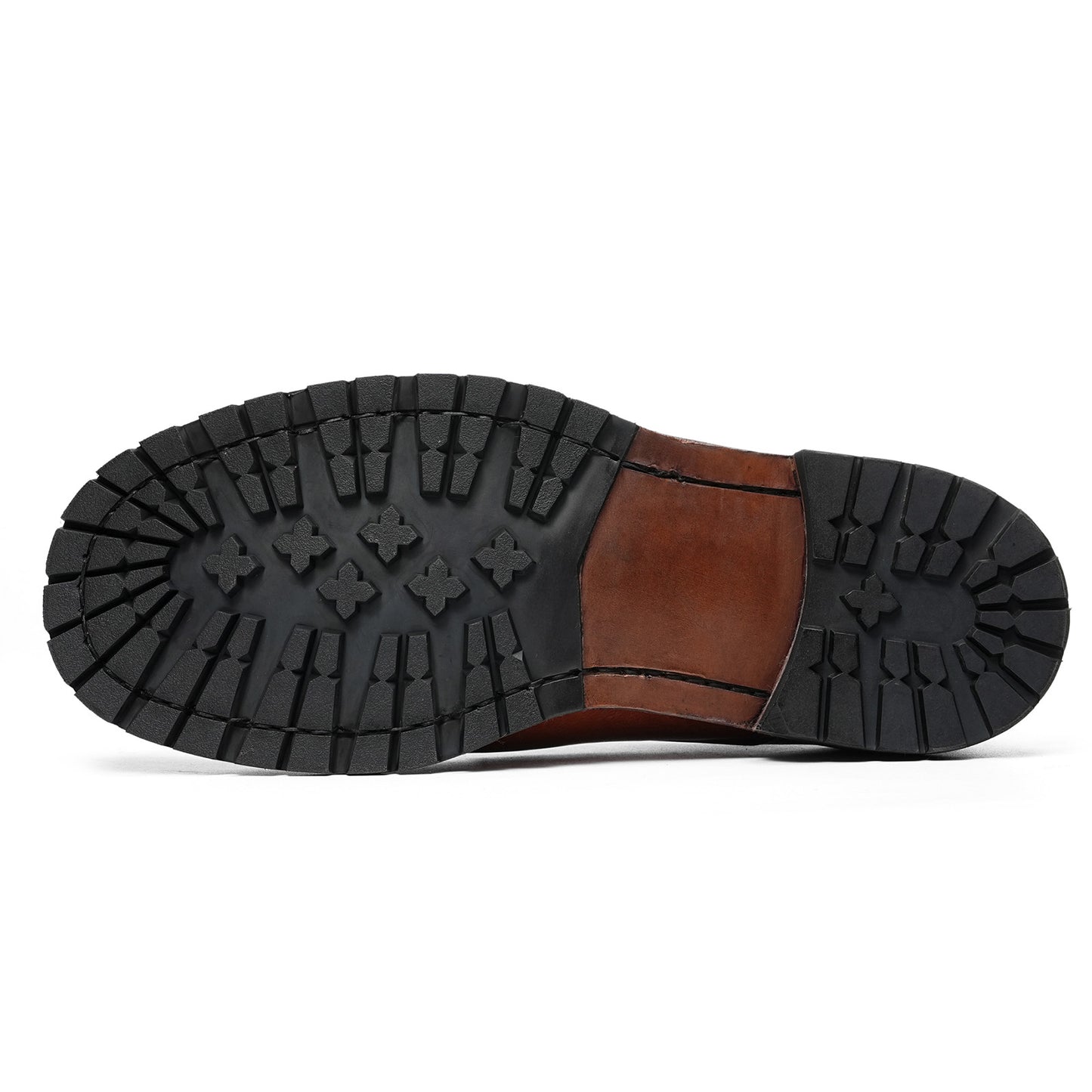 Men's Derby Shoes Round-Toe with Robust Sole