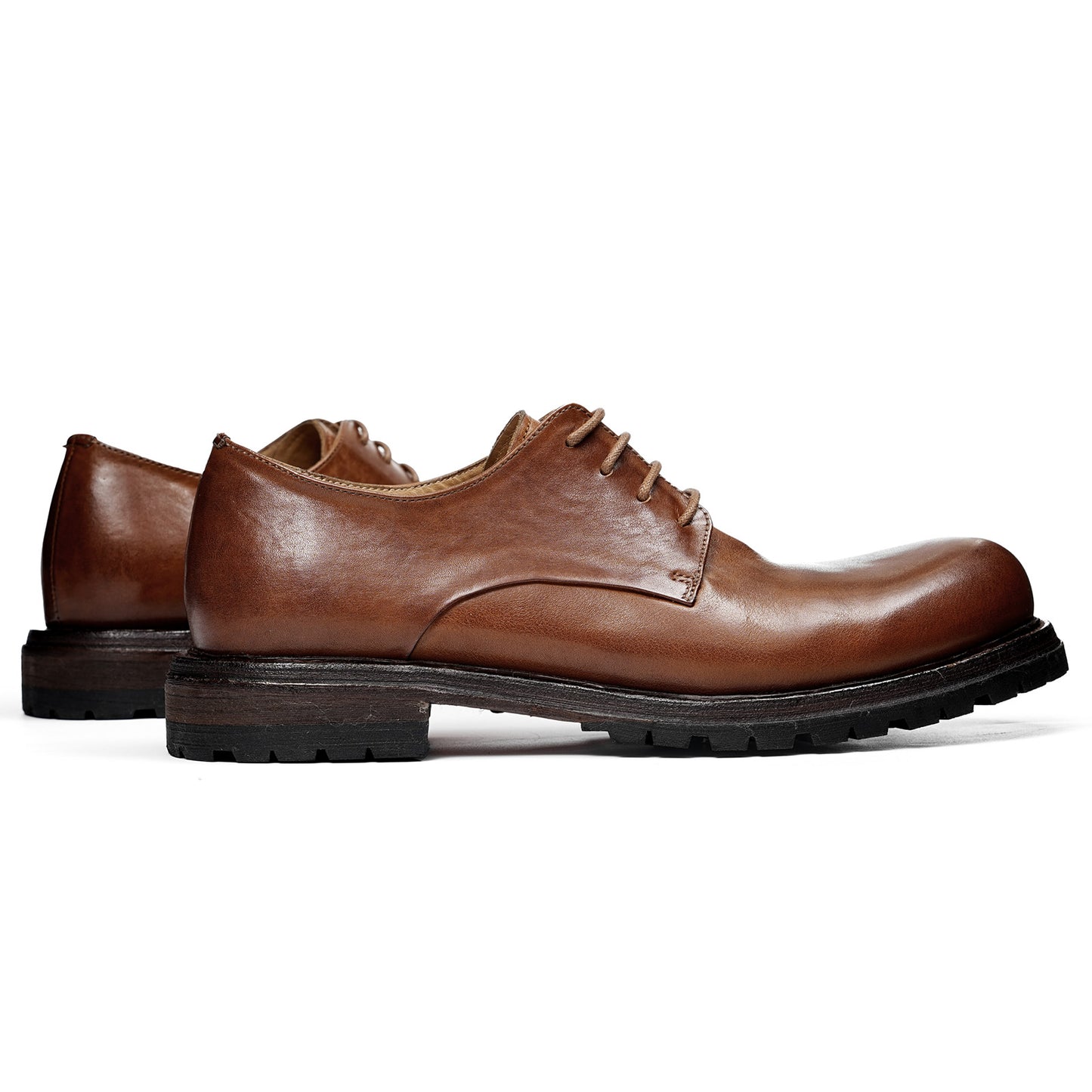 Men's Derby Shoes Round-Toe with Robust Sole