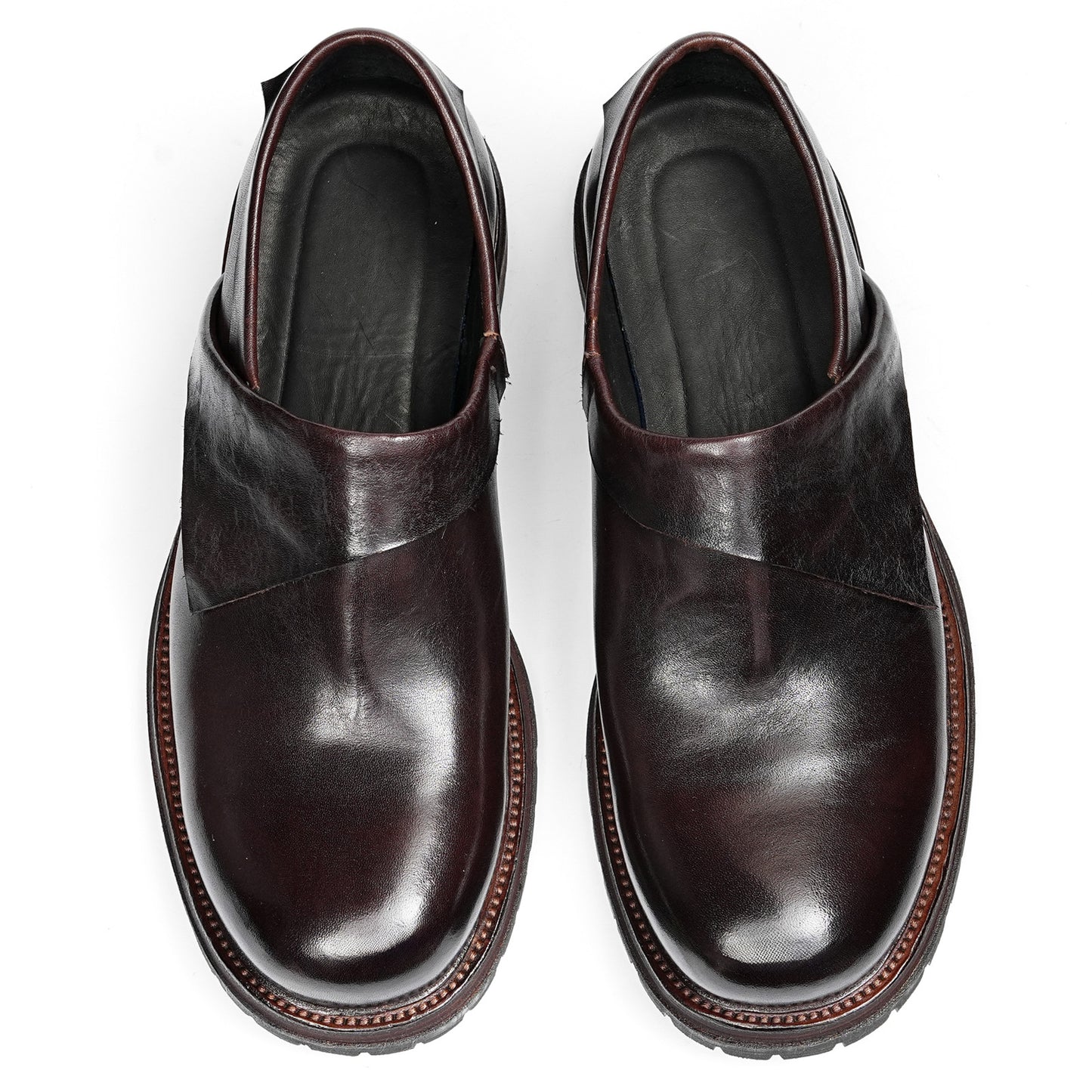 Urban Edge Men's Loafers | Sculpted Overlap Detail & Bold Platform Sole
