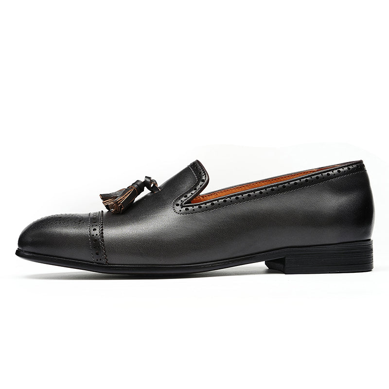 Men's Loafers - Elegant Tassel & Brogue Design for Formal & Casual