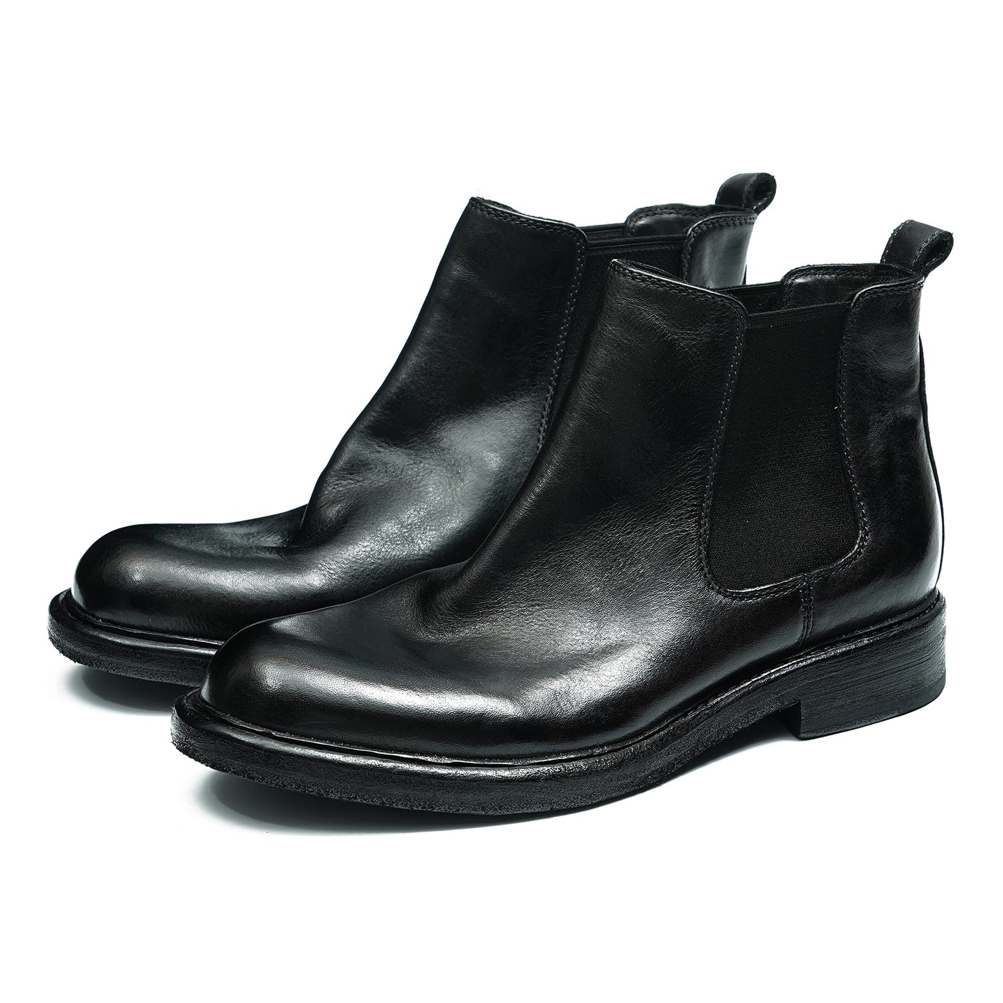 Botas Chelsea de piel de caballo, estilo retro, Goodyear Welted, proceso de lavado