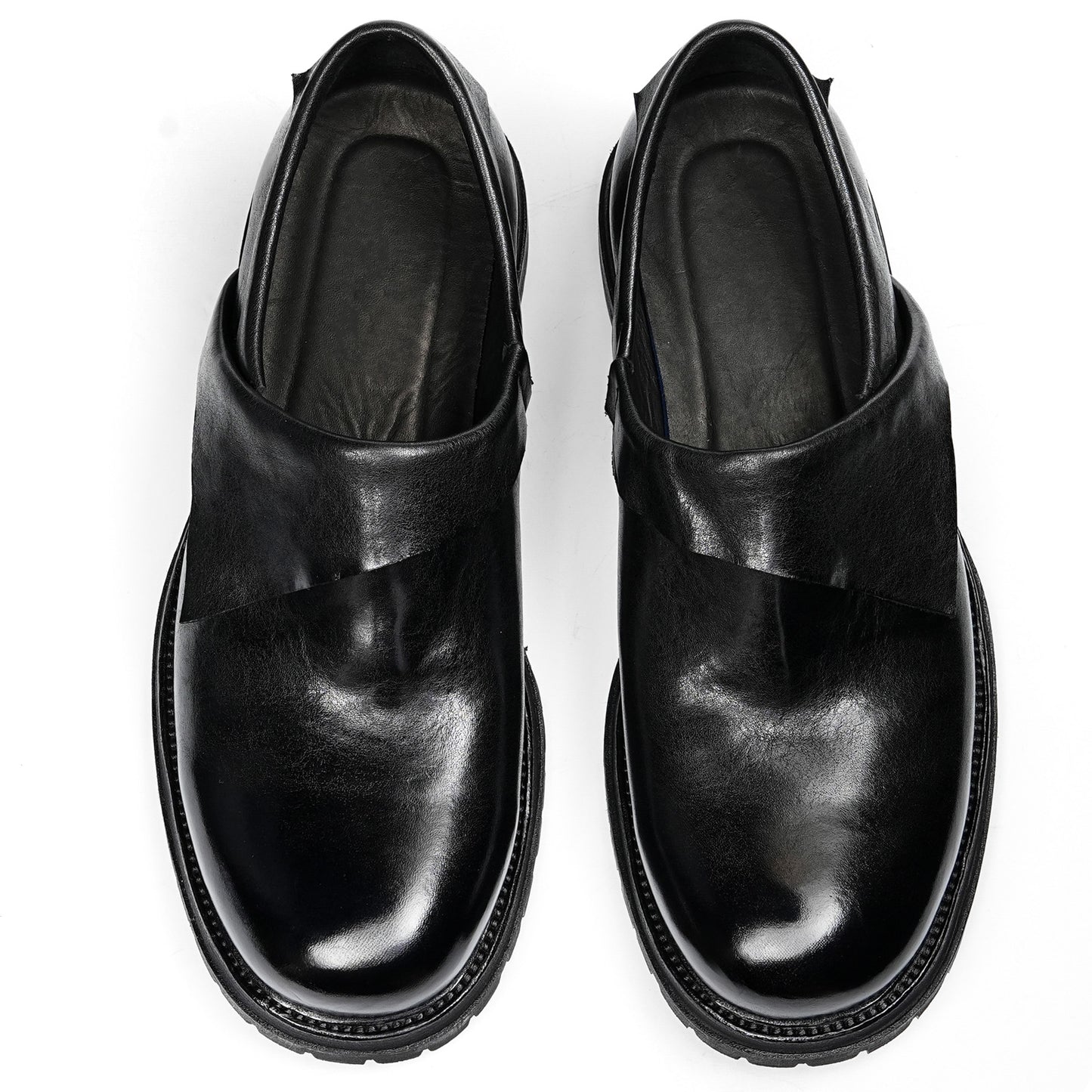 Urban Edge Men's Loafers | Sculpted Overlap Detail & Bold Platform Sole