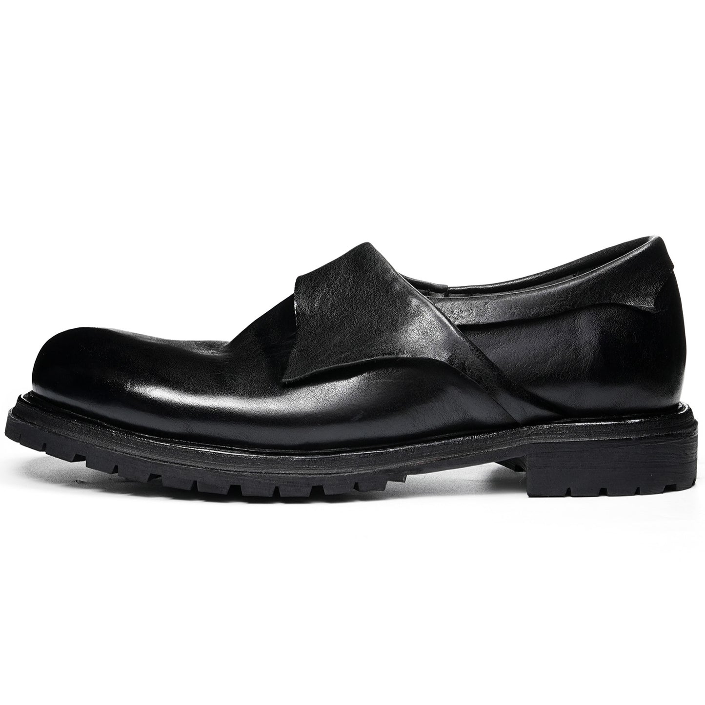 Urban Edge Men's Loafers | Sculpted Overlap Detail & Bold Platform Sole