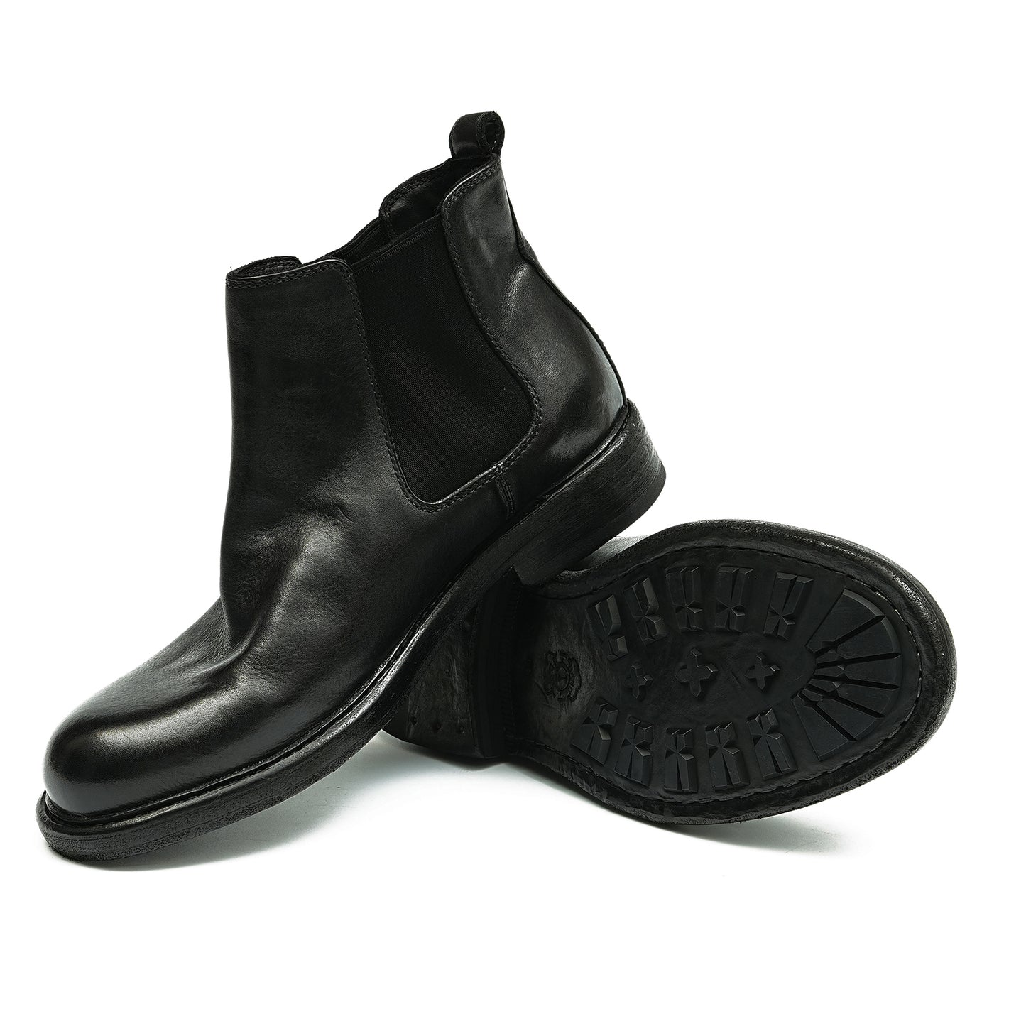 Botas Chelsea de piel de caballo, estilo retro, Goodyear Welted, proceso de lavado