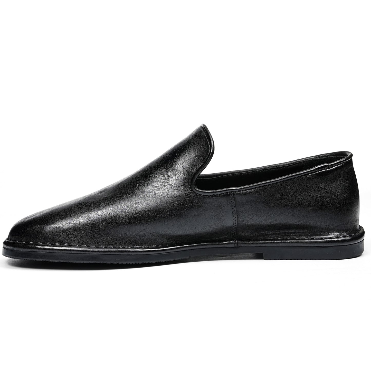 Men's Refined Slip-Ons Shoes with Artisan Stitching & Streamlined Silhouette