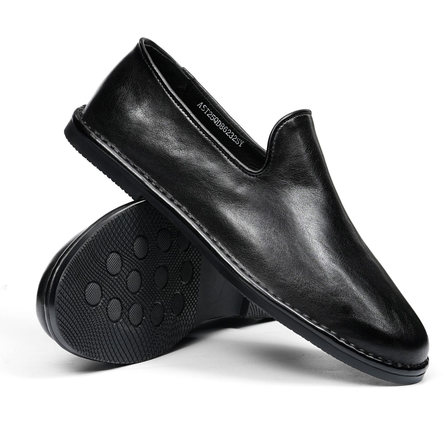 Men's Refined Slip-Ons Shoes with Artisan Stitching & Streamlined Silhouette