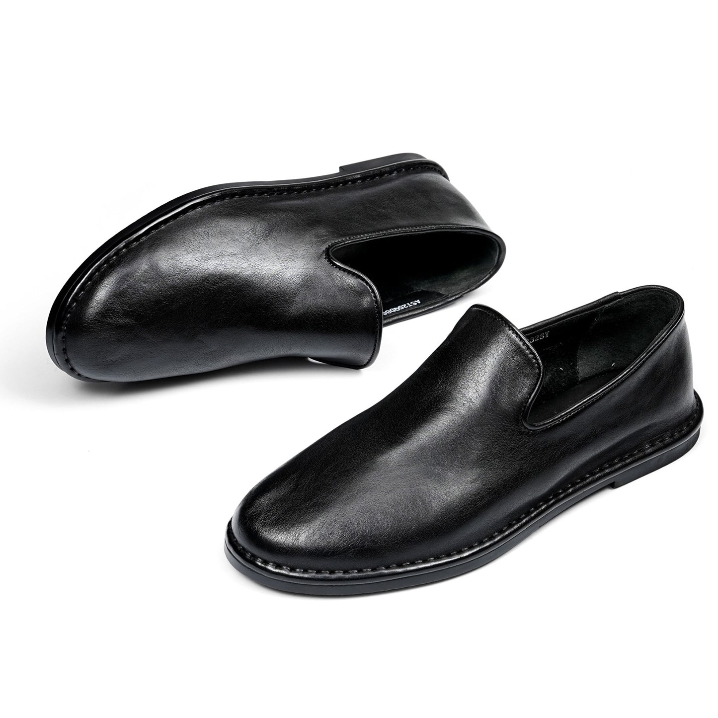 Men's Refined Slip-Ons Shoes with Artisan Stitching & Streamlined Silhouette