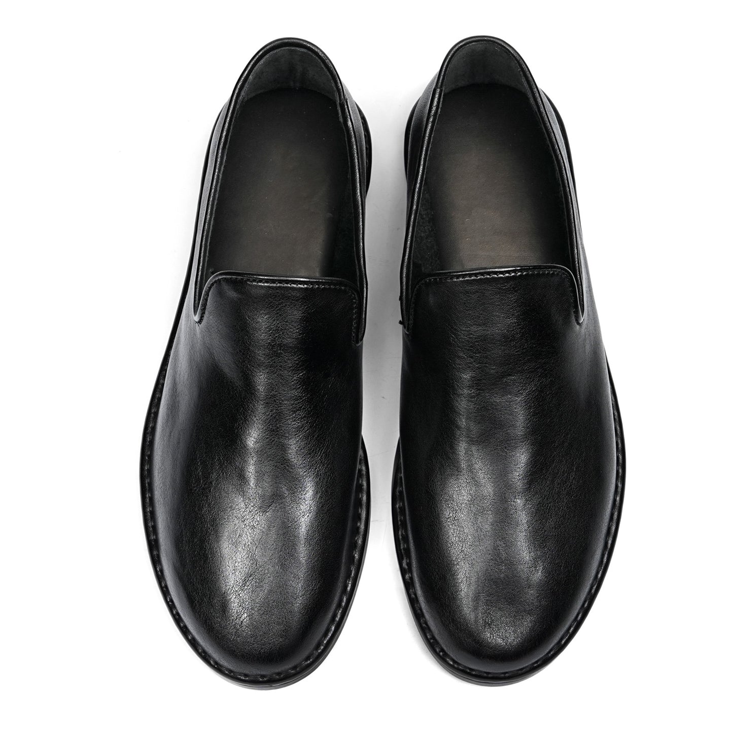 Men's Refined Slip-Ons Shoes with Artisan Stitching & Streamlined Silhouette