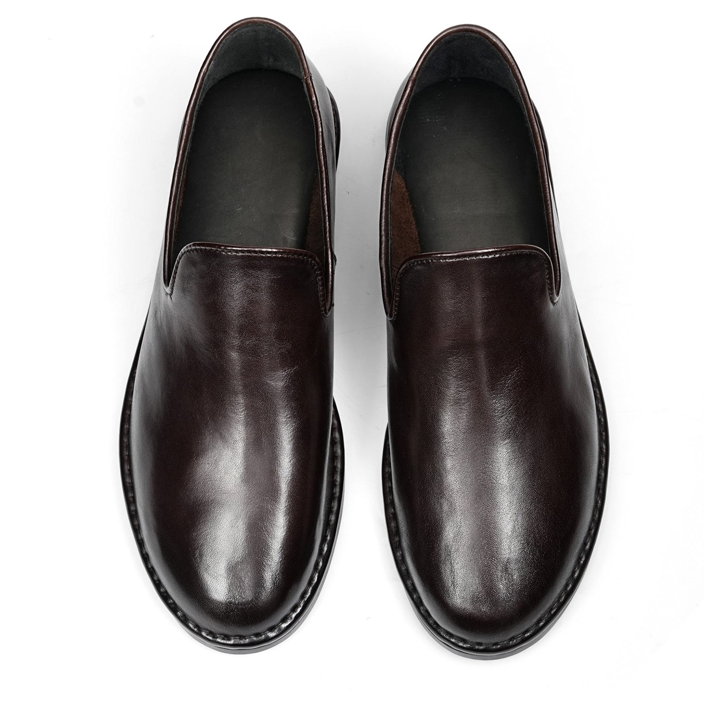 Men's Refined Slip-Ons Shoes with Artisan Stitching & Streamlined Silhouette